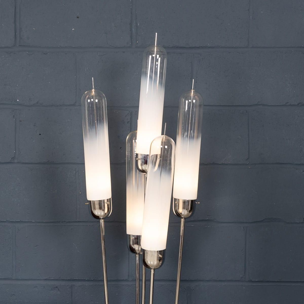20thc Italian Five Light Murano Glass Lamp By Carlo Nason For Mazzega C.1970 photo Lighting