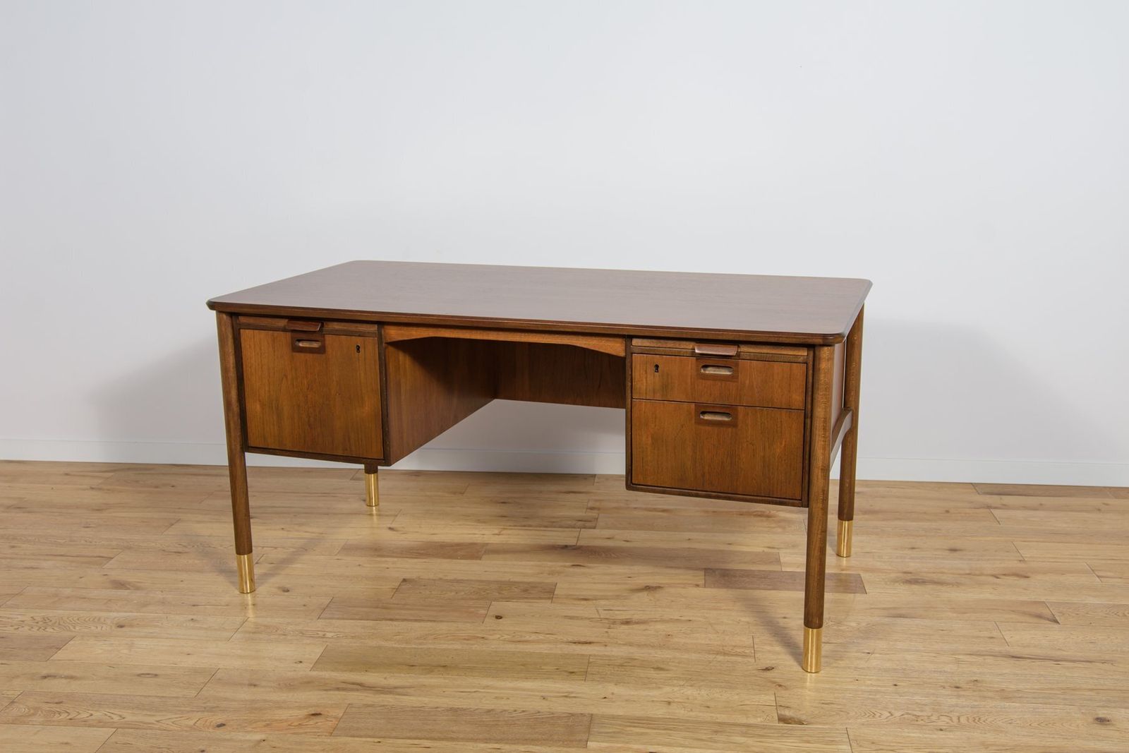 Mid Century Teak Desk By Sten Blomberg For Seffle Möbelfabrik, Sweden, 1960s