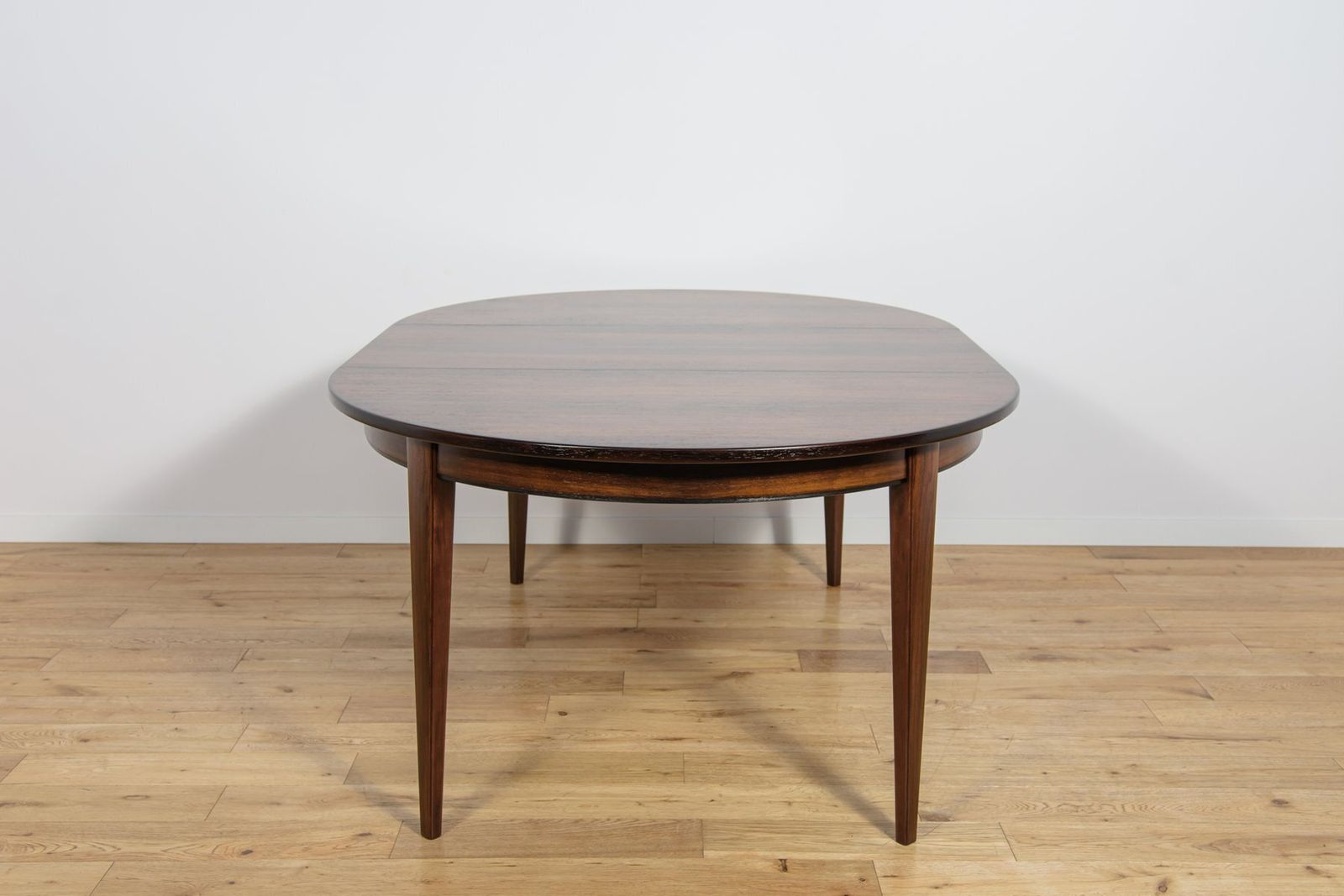photo for sale Mid Century Modern Round Rosewood Model 55 Dining Table By Gunni Omann For Omann Jun, Denmark, 1960s