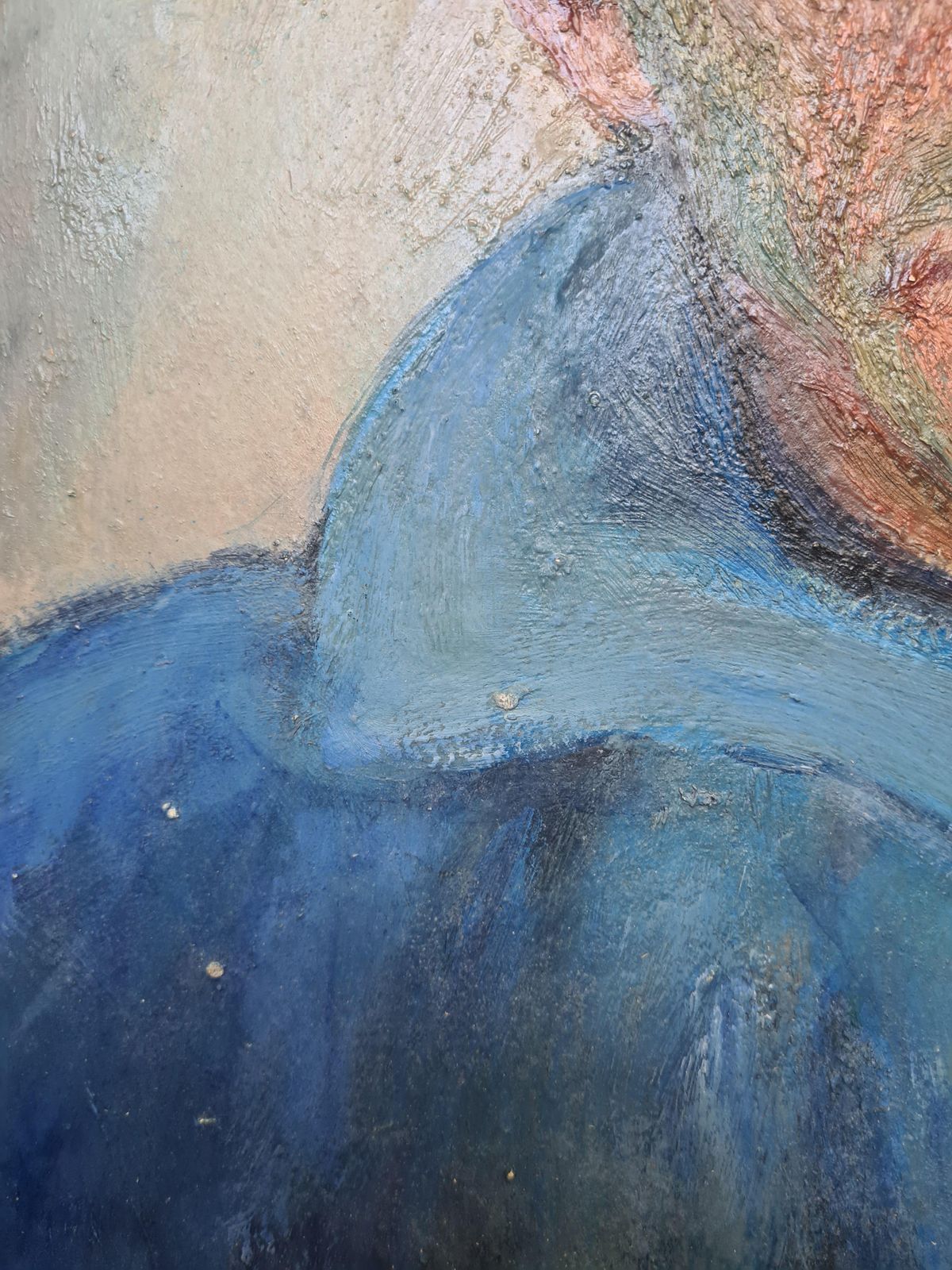 Man In A Hat, Signed Oil Portrait, Mid Century By Jean Perret photo vintage
