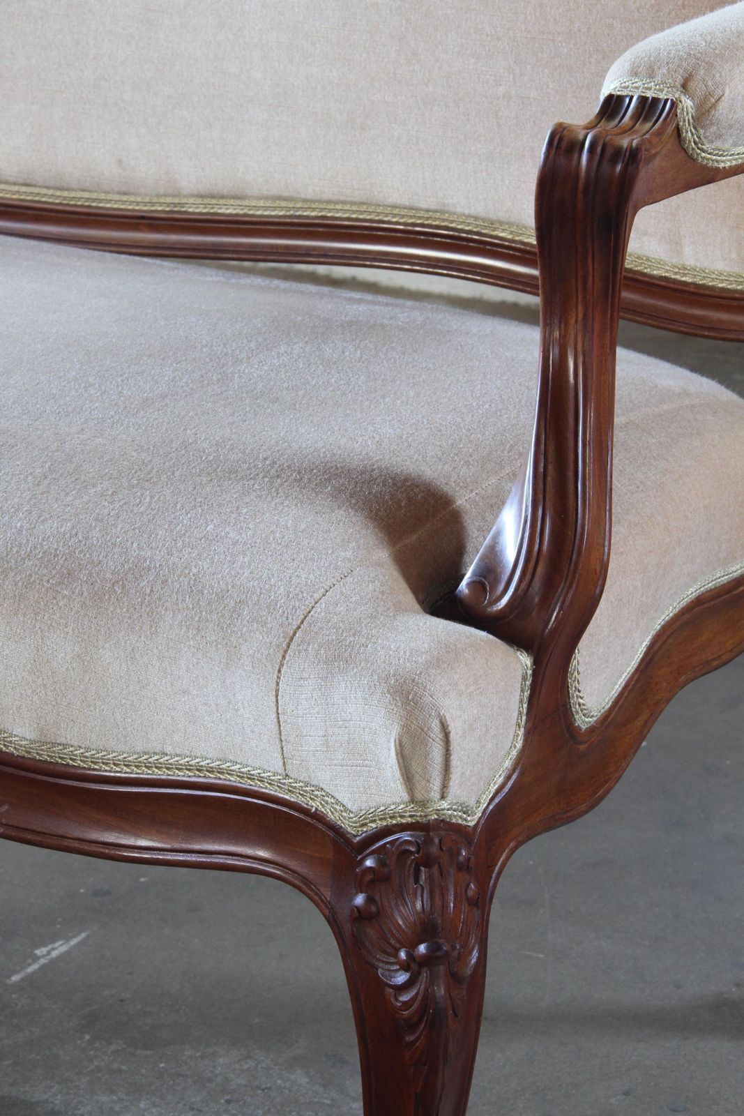 Antique Louis XV Style 19th Century Sofa, French photo for sale
