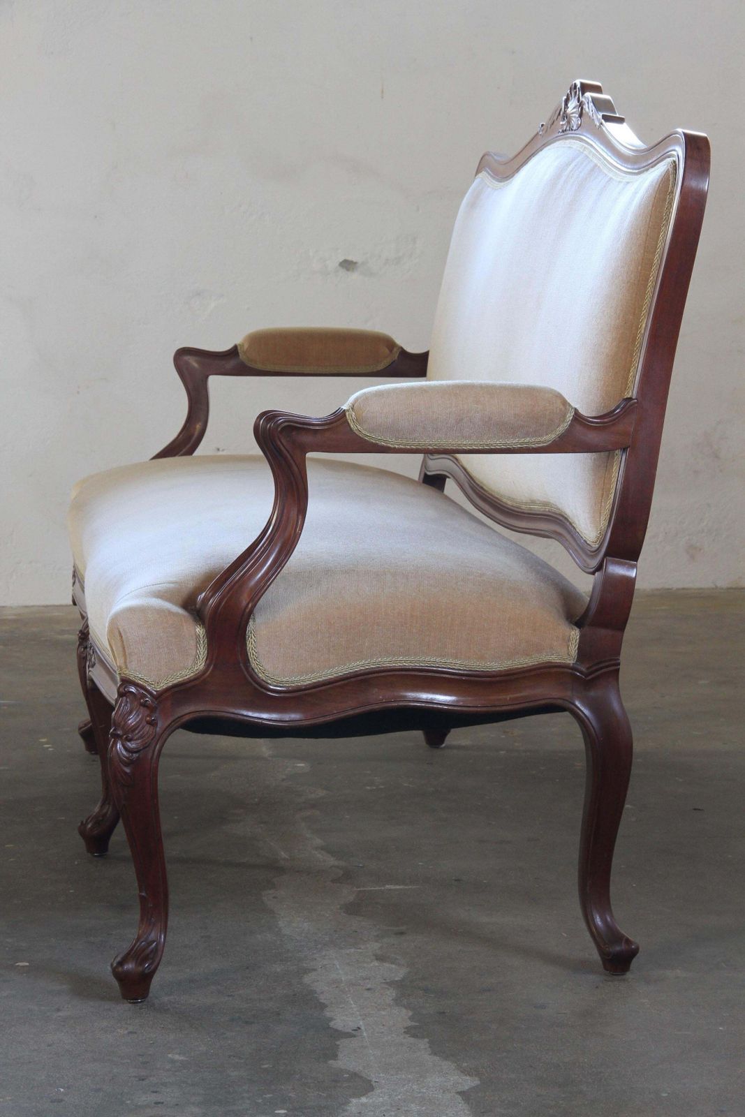 Furniture Antique Louis XV Style 19th Century Sofa, French photo
