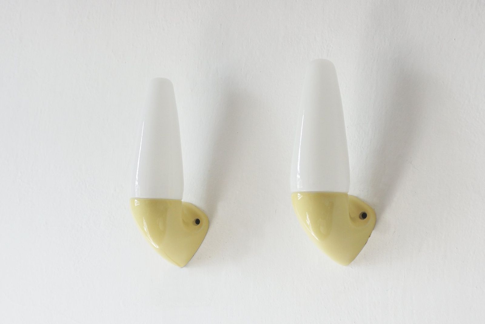 Yellow Ceramic Model 6035 Lamps By Stig Carlsson For Ifö, 1960s, Set Of 2