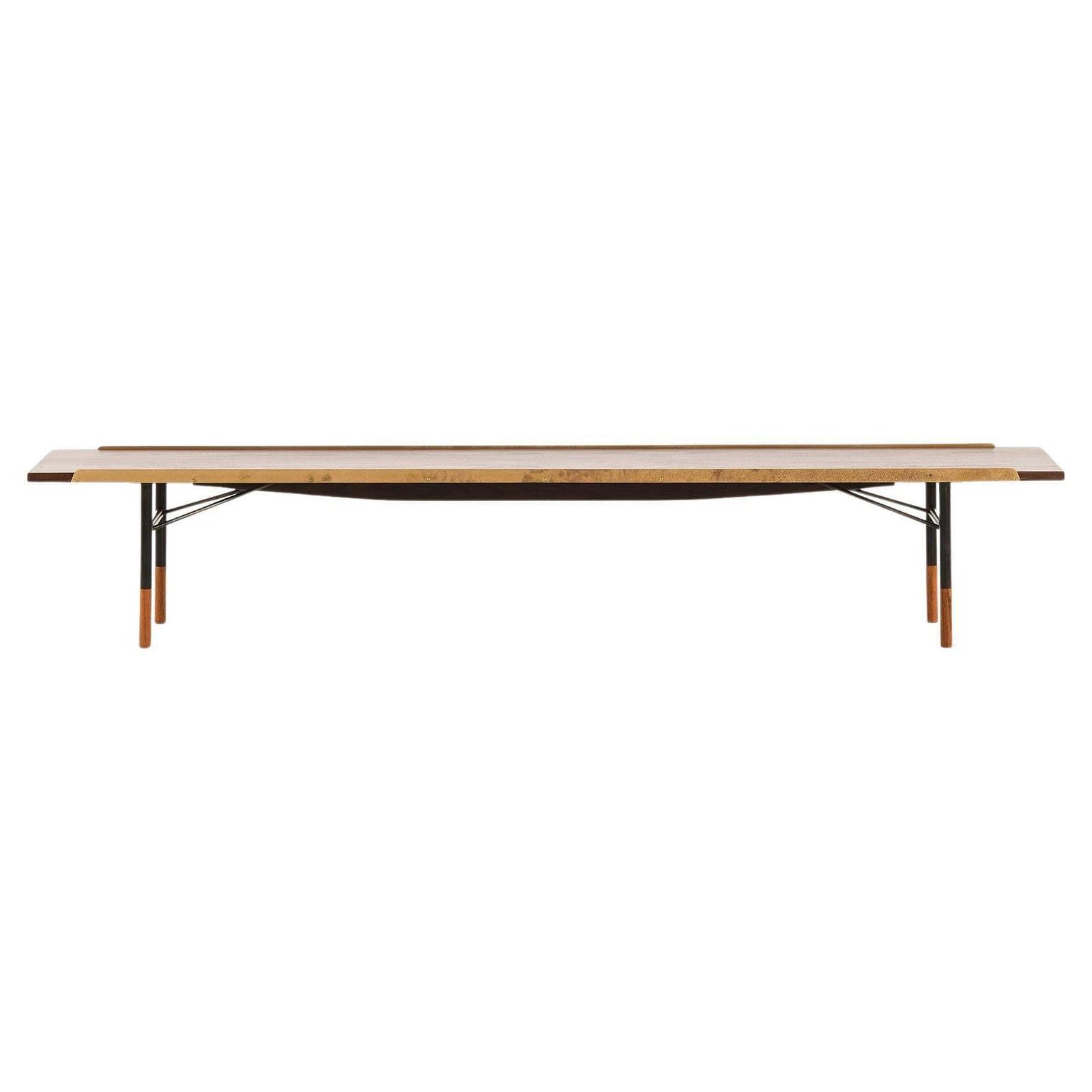 Bench In Brass And Rosewood By Finn Juhl, 1953