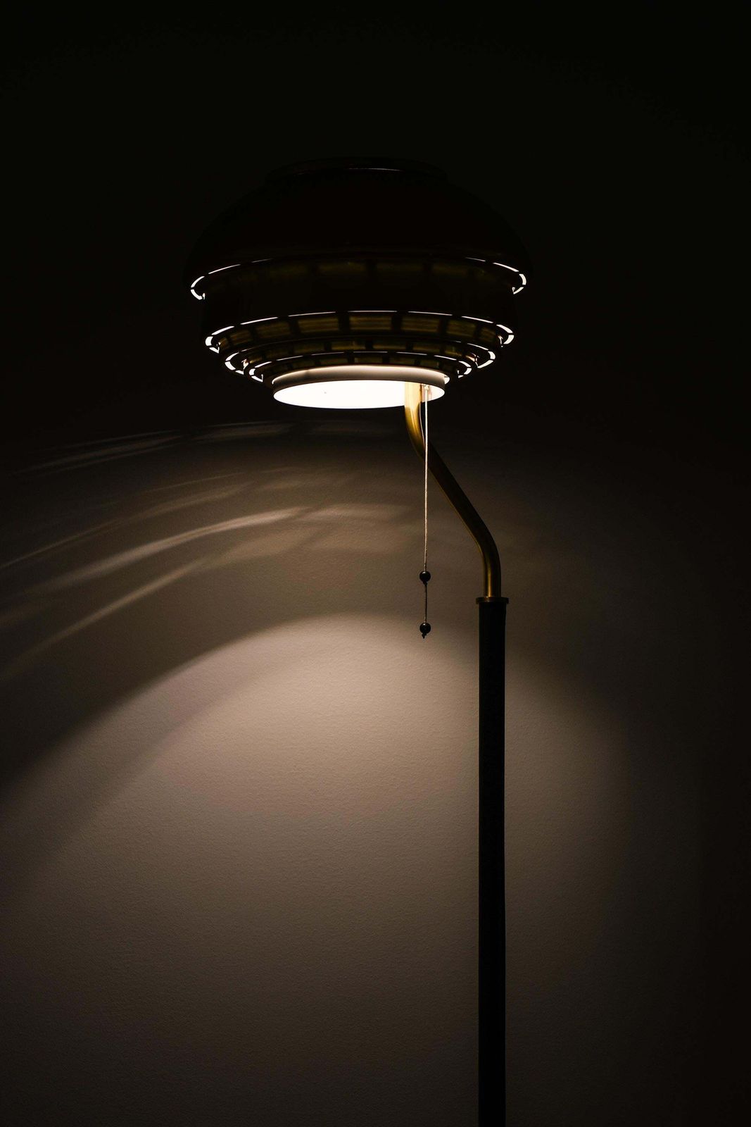 Floor Lamp In Brass And Leather By Alvar Aalto, 1950s photo buy
