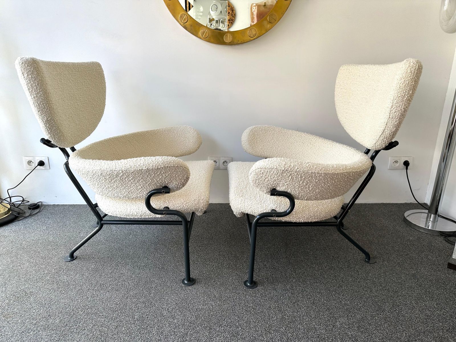 Pair Of Armchairs Pl19 By Franco Albini For Poggi, Italy, 1960s photo for sale