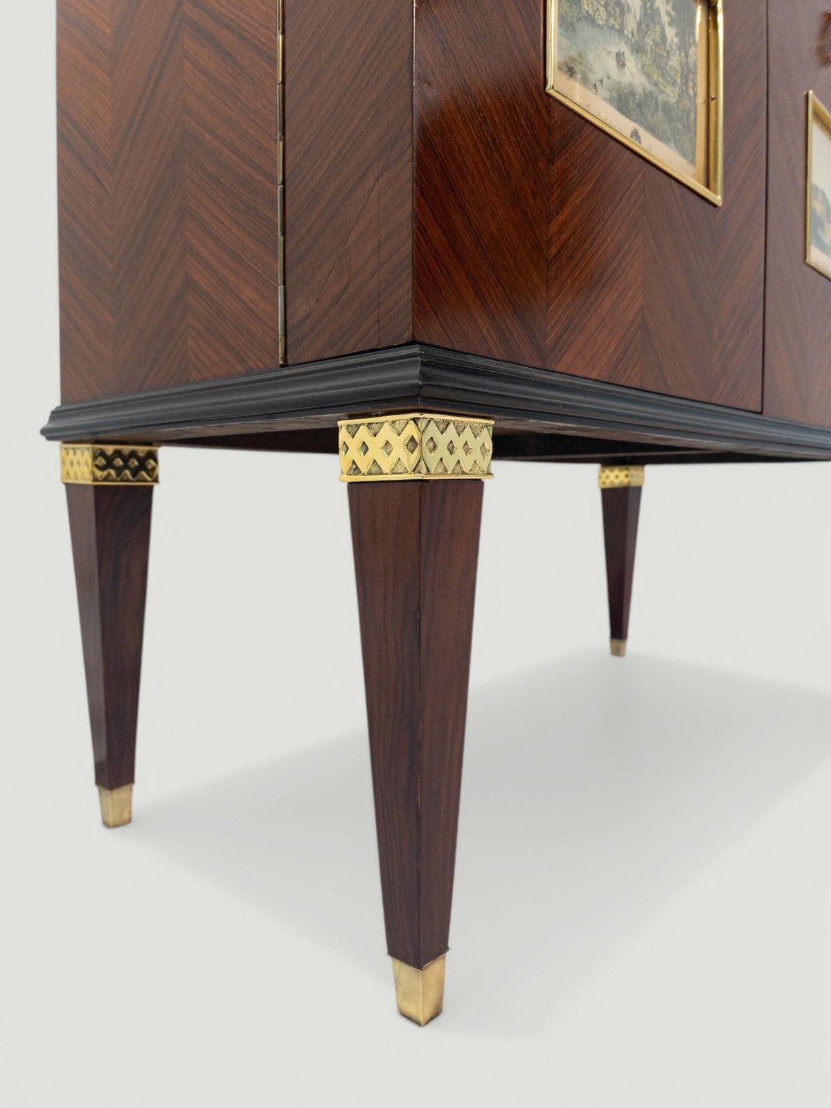 Italian Midcentury Sideboard Or Cabinet Bar Designed By Paolo Buffa In 1950s photo vinterior