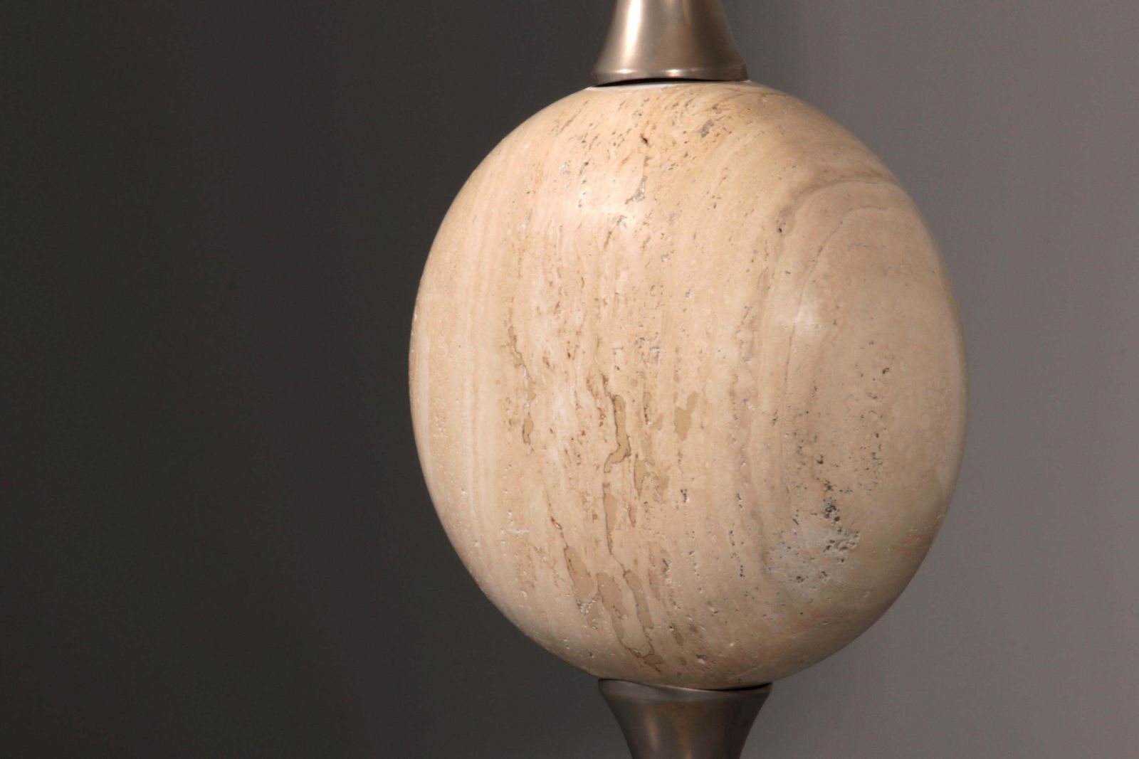 Travertine Floor Lamp By Philippe Barbier For Maison Barbier Monumental Piece 70 photo vintage