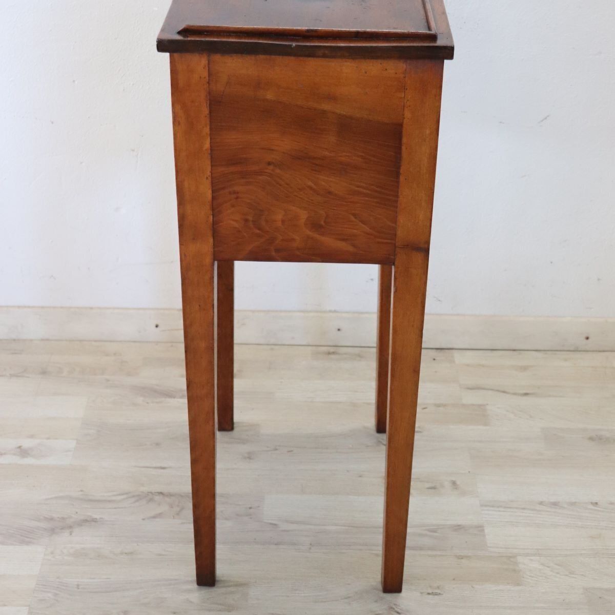 Antique Walnut Nightstand With Shutter Door, 1800s photo furniture