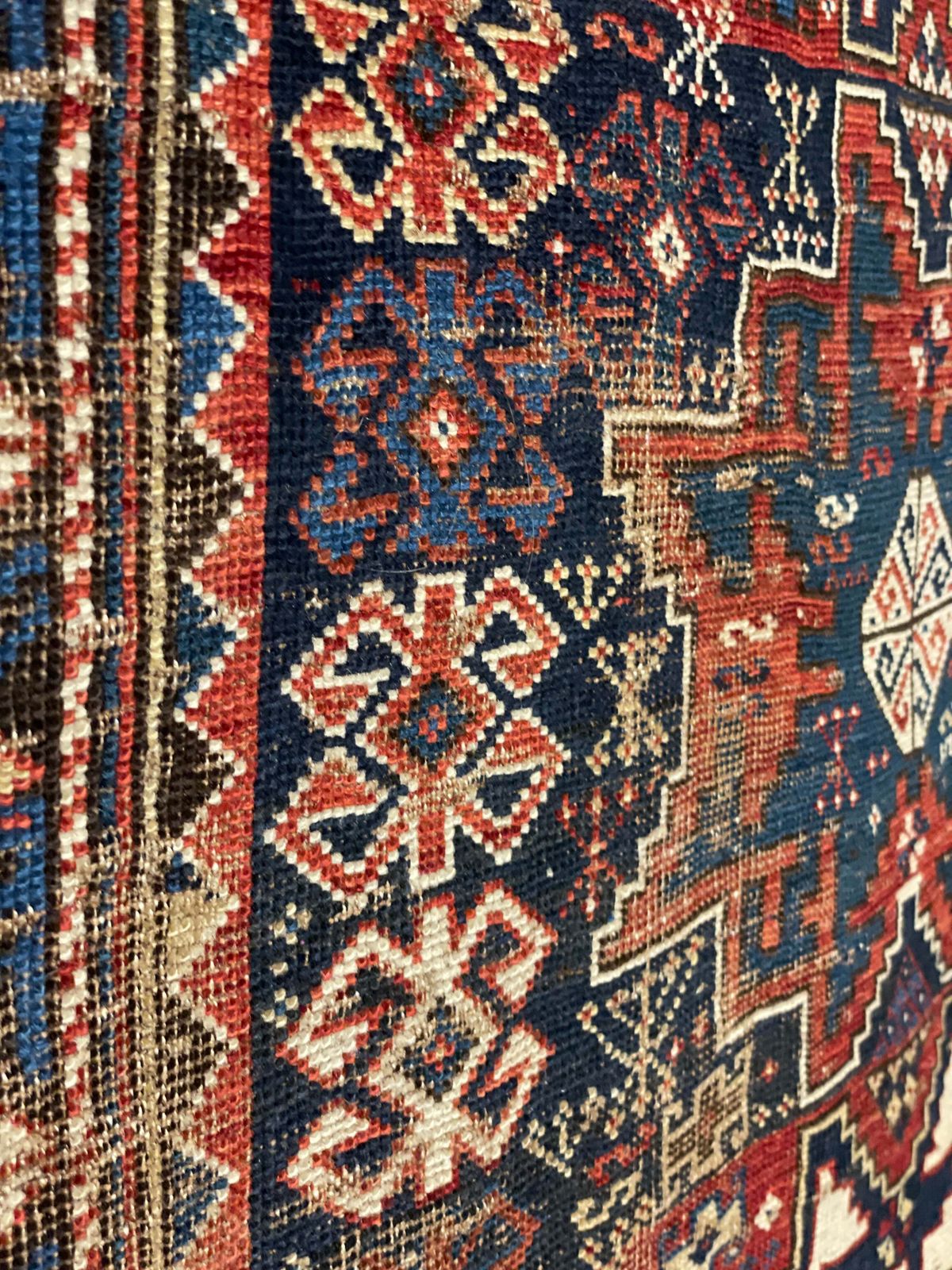 Antique Caucasian With Lezghi Stars photo Textiles