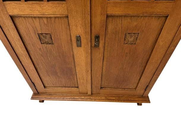 photo furniture Arts & Crafts Art Nouveau Bookcase With Beveled Glass, 1900s