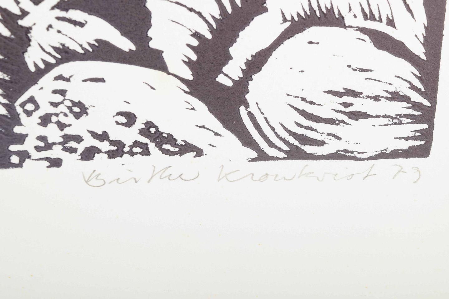 Birthe Kronkvist. Color Lithograph With Dog And Game. 1979. photo 179.0