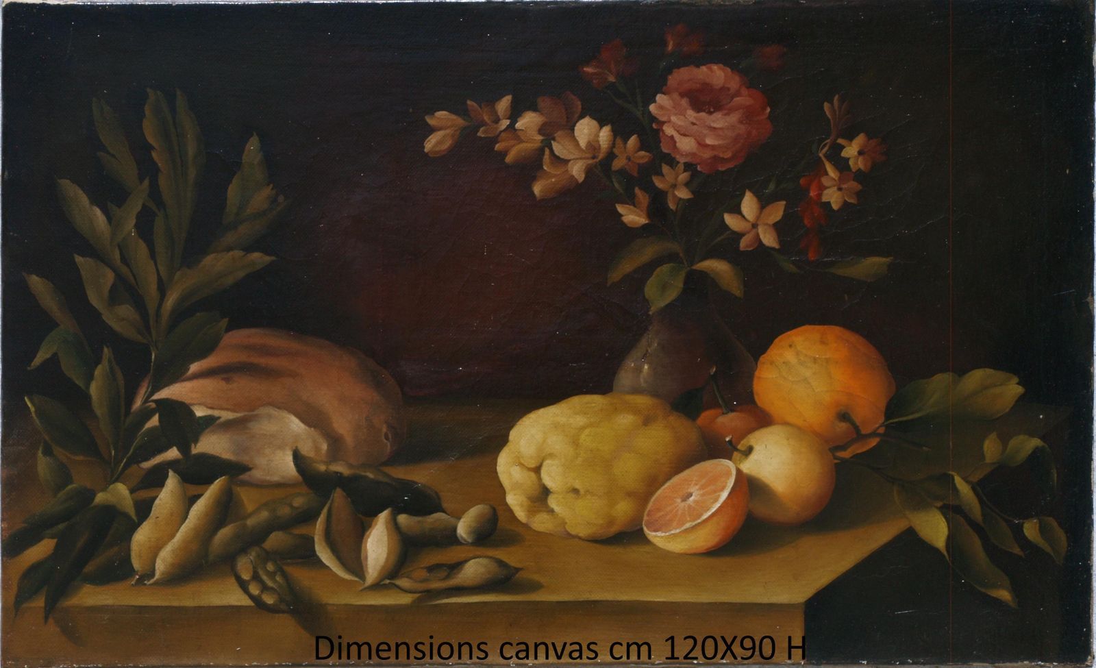 Set Of 6 Italian Neapolitan Still Life Paintings, 19th Century Oil On Canvas photo buy