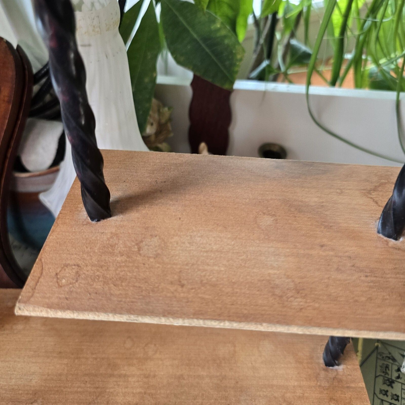 Vintage Wooden Knick Knack Wall Display Shelf Rack Whatnot Spindle Academia Mcm photo vintage