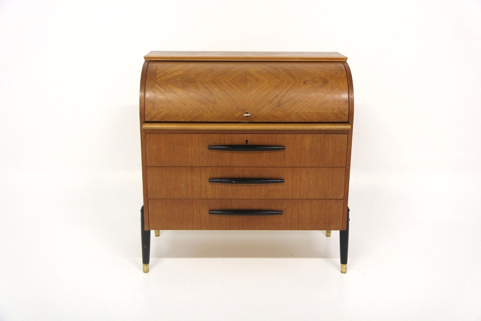 Scandinavian Teak Secretary From Bröderna Gustafssons, Sweden, 1950s photo vintage