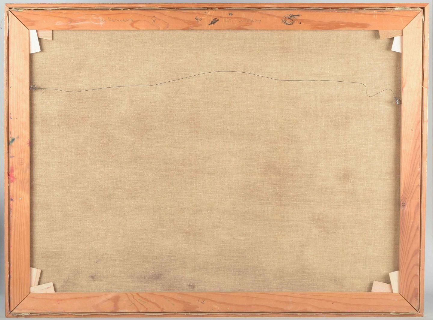Sven Erik Markhed. Abstract Landscape. “Rött Landskap”. Oil On Canvas. 1970/80s photo Art