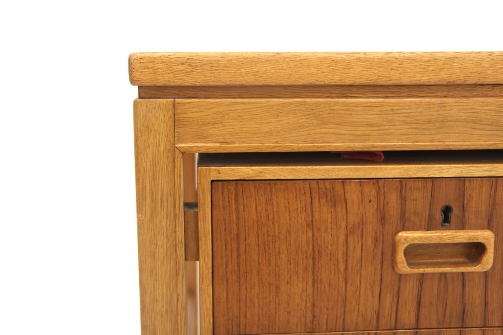 Scandinavian Desk In Teak And Oak, Sweden, 1960s photo for sale