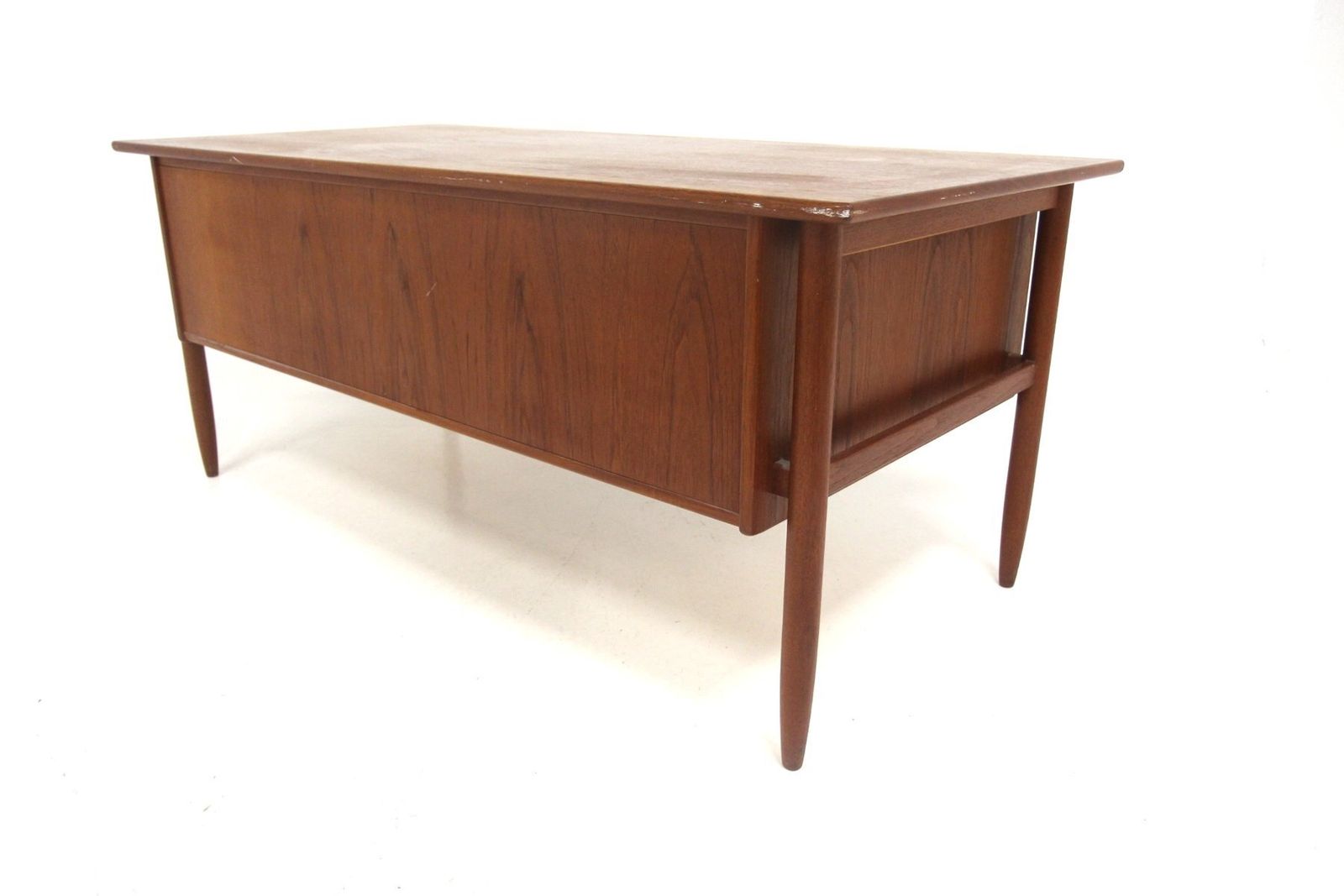 Scandinavian Teak Desk By Göran Strand From Lelångs Möbelfabrik, Sweden, 1950s