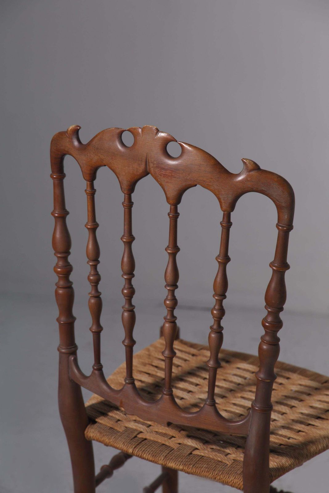 2665.0 Set Of Six Italian Chiavarine Chairs, Umbertino Model With Rope photo