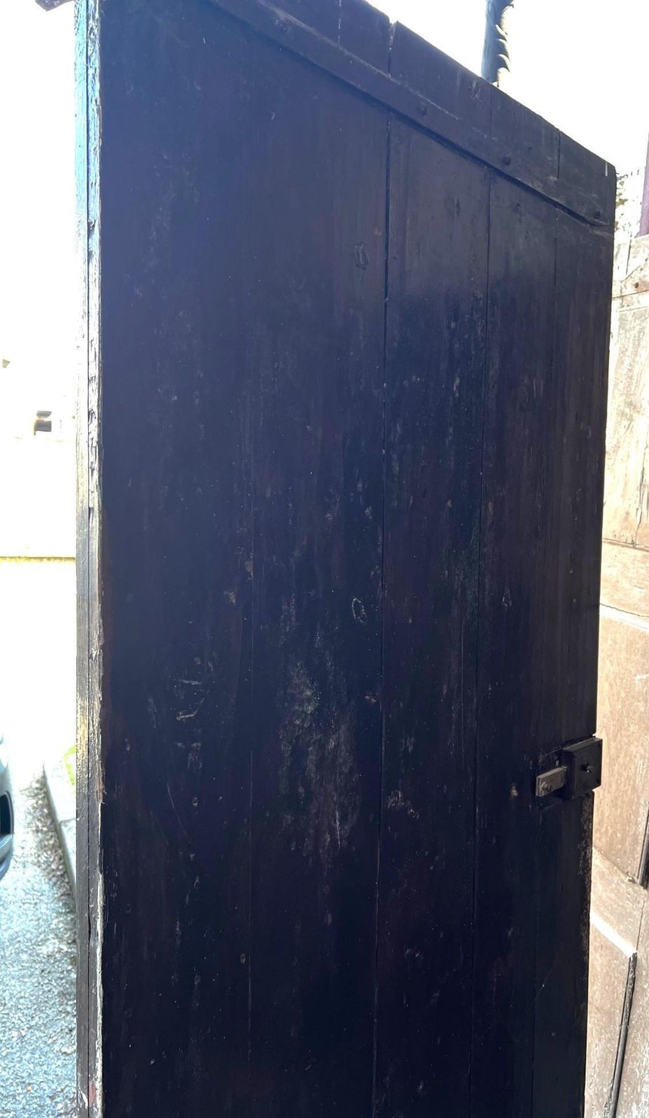 Home Fixtures Entrance Door, Black Lacquered Main Door Single Leaf, Italy photo