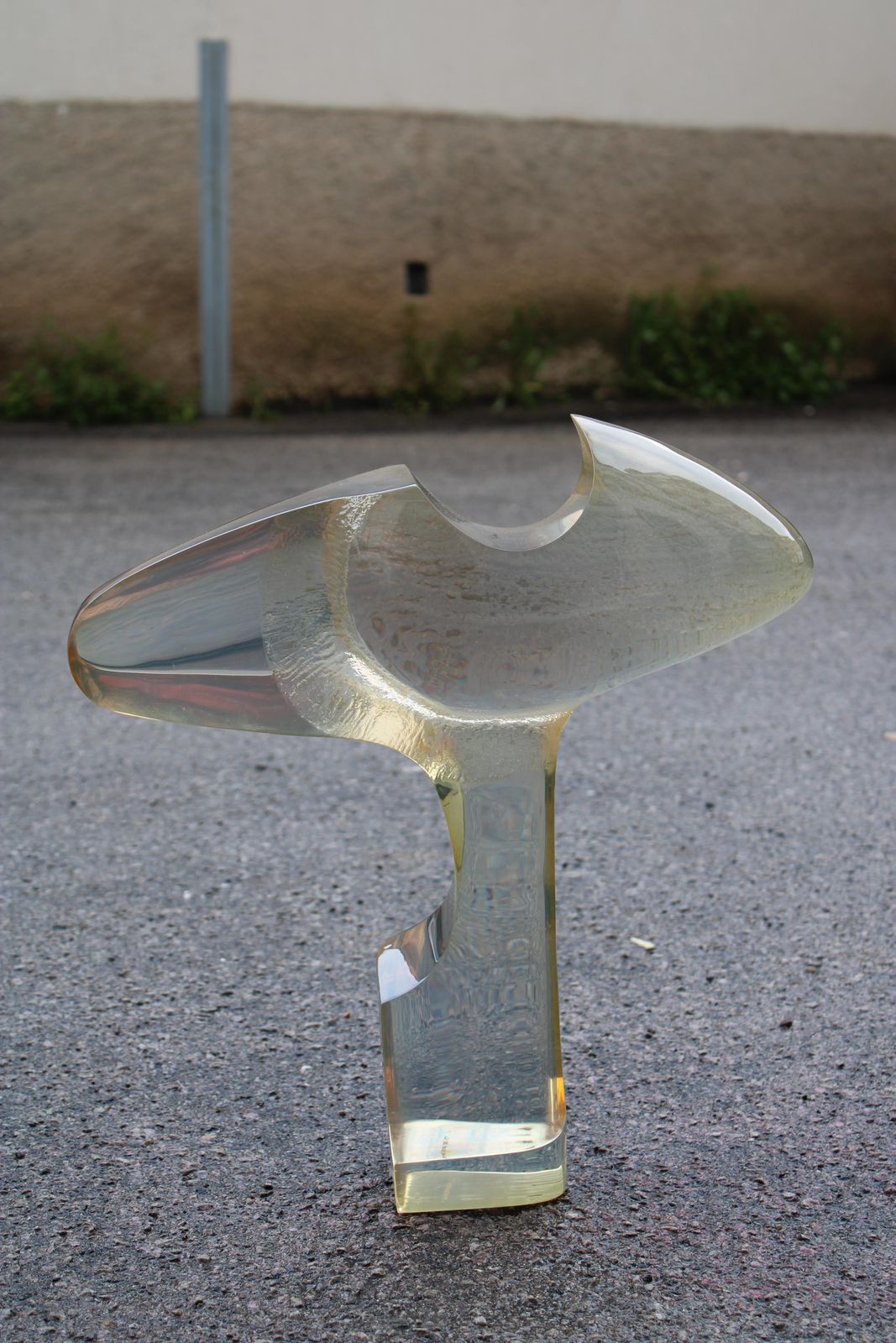 photo furniture Large Abstract Sculpture Signed Tolomei In Plexiglass 1960 Italy Eye
