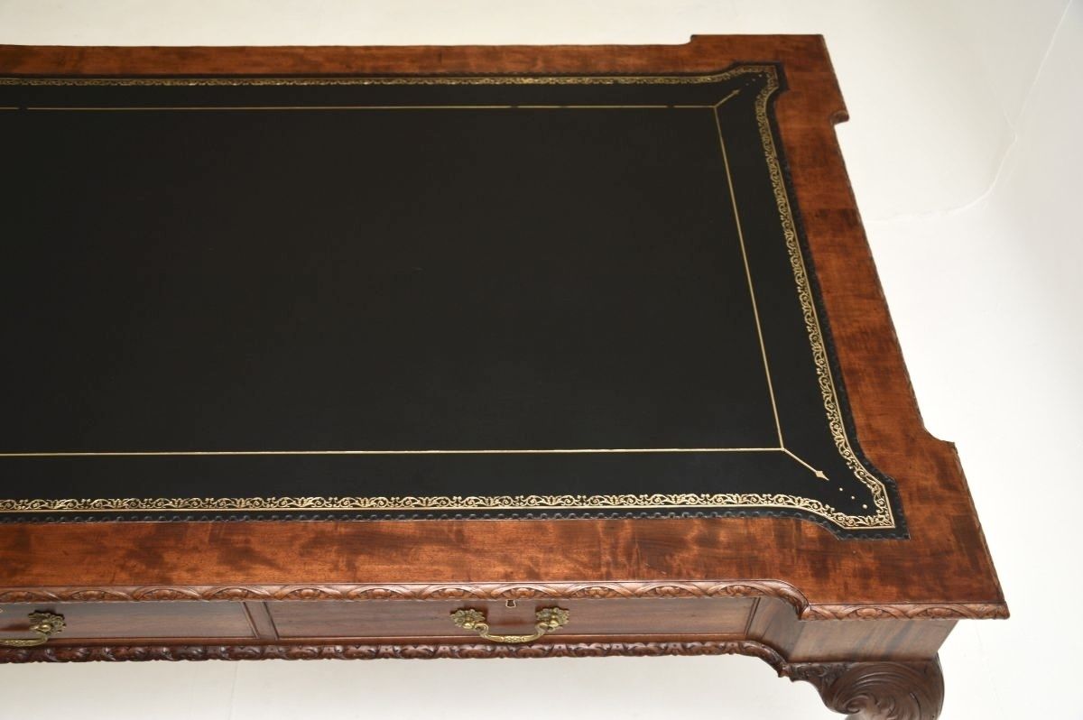 Antique Mahogany Chippendale Revival Desk By Gillows photo 2275.0