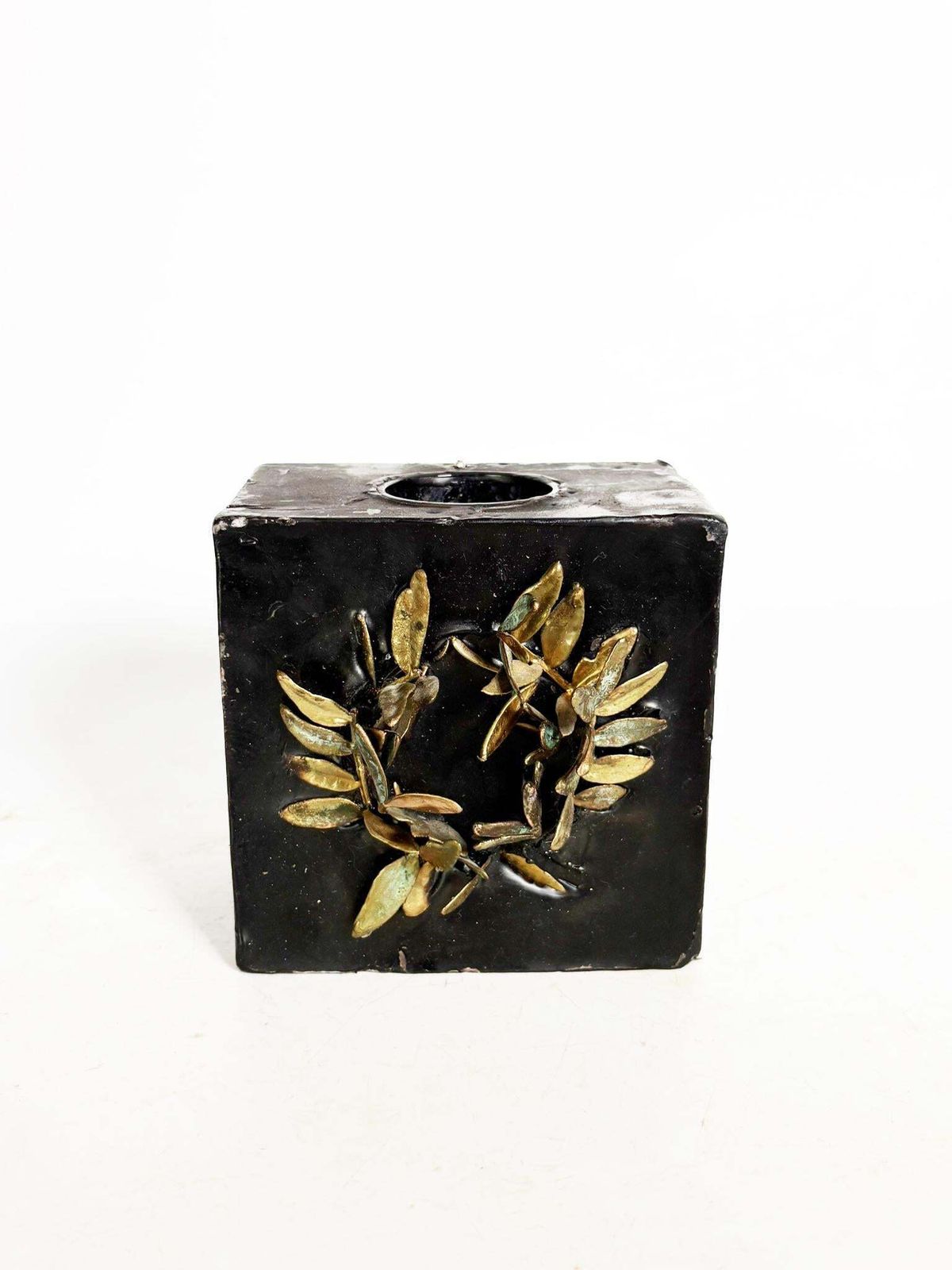 Candle Holder Made Of Candle And Brass, France, 1970 photo Home Decor