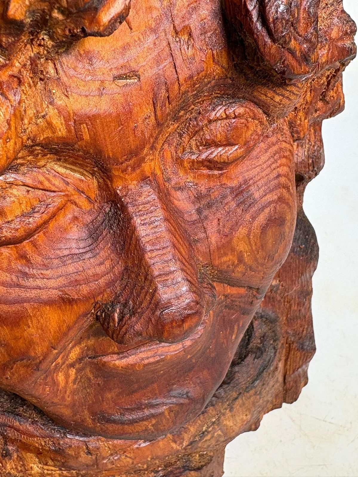 Sculpture Of A Head In Wood, France, 1960 photo buy