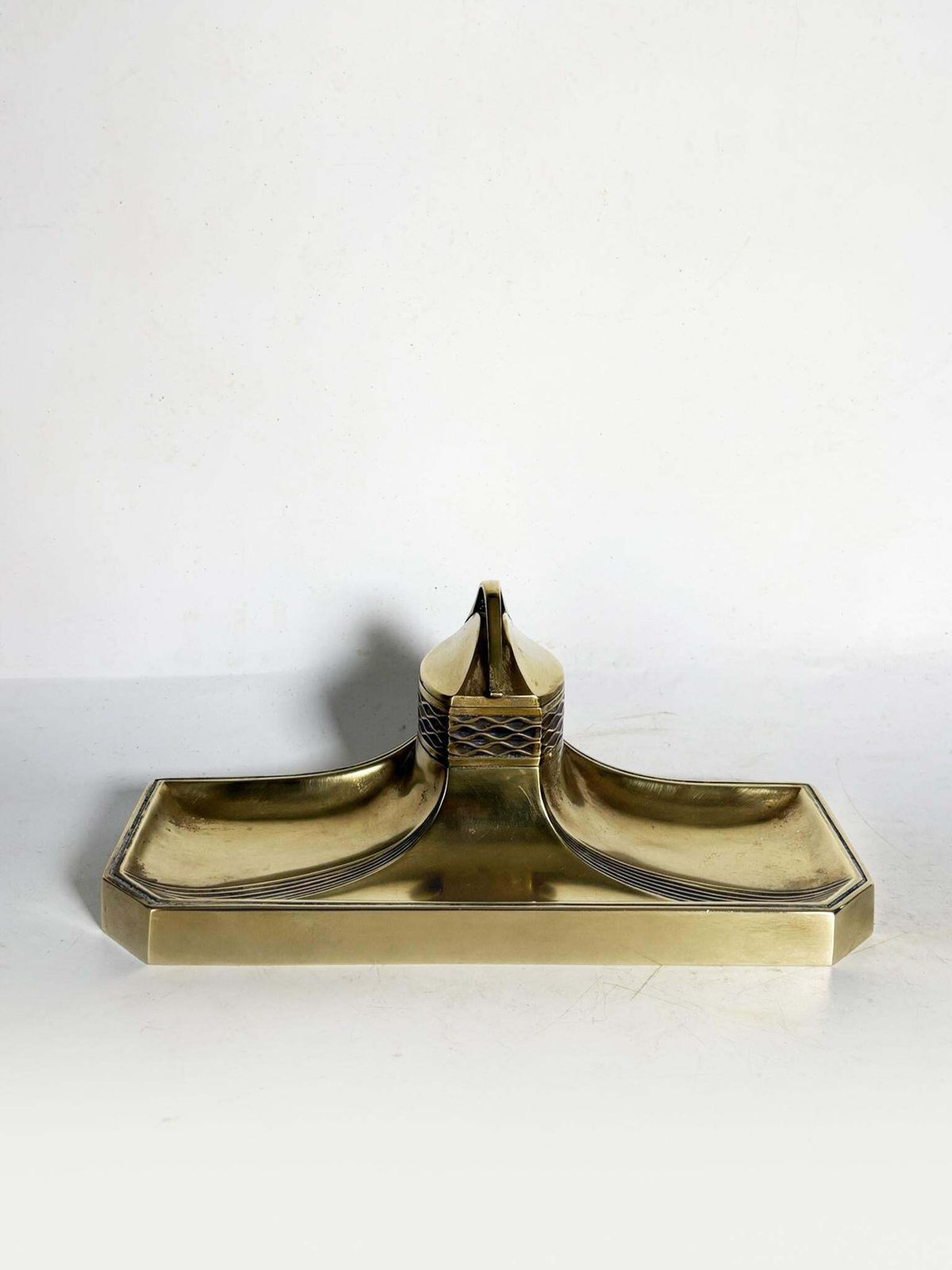 Art Nouveau Brass Inkwell, France, 1900 photo furniture