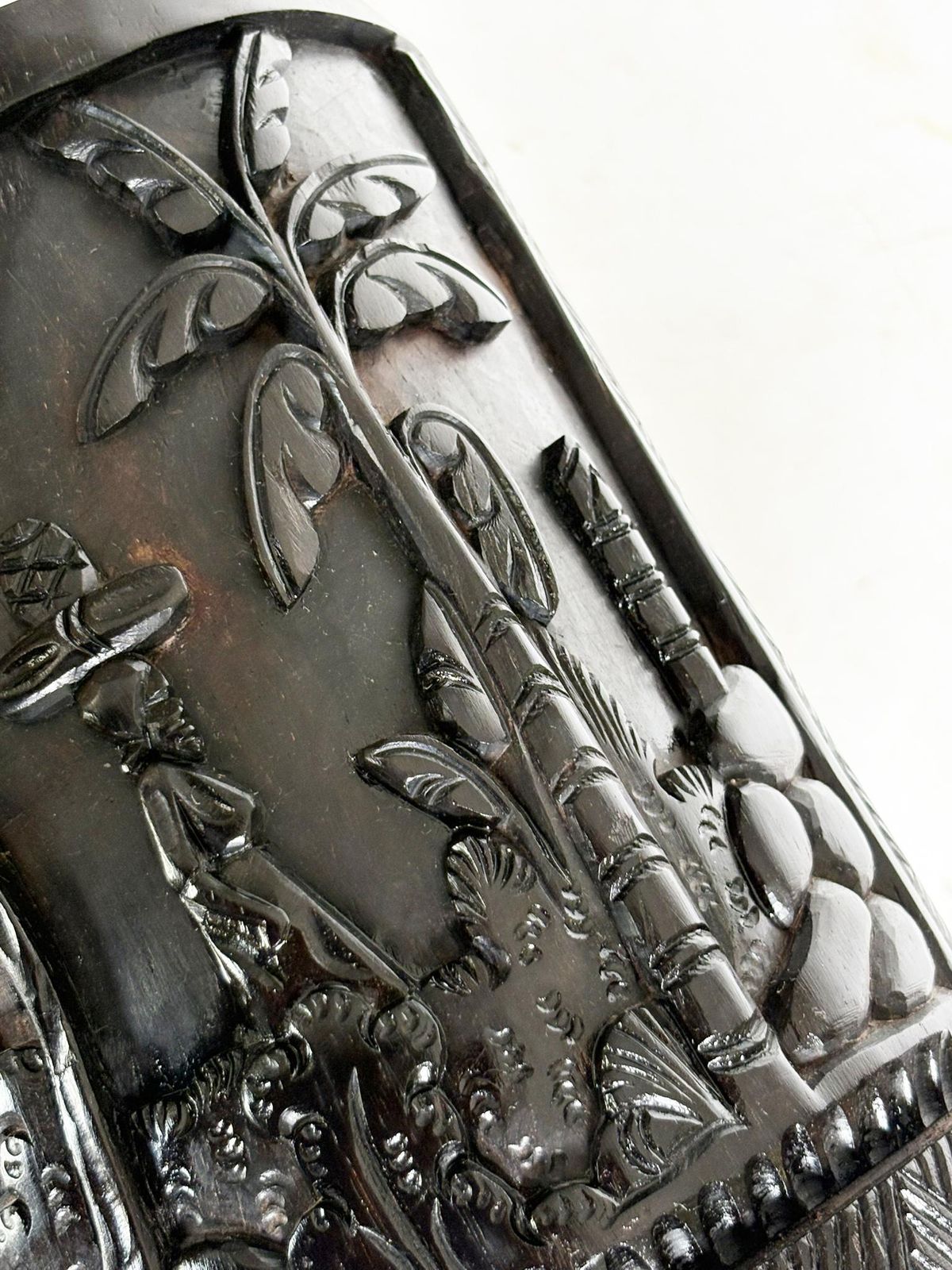 Wooden Brush Holder/Trinket Tray, Benin, 1950 photo vinterior
