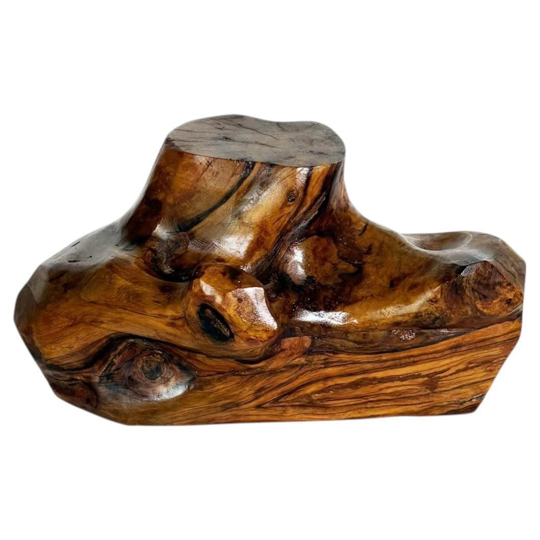 Olive Wood Box, France, 1960, Brutalist Style France