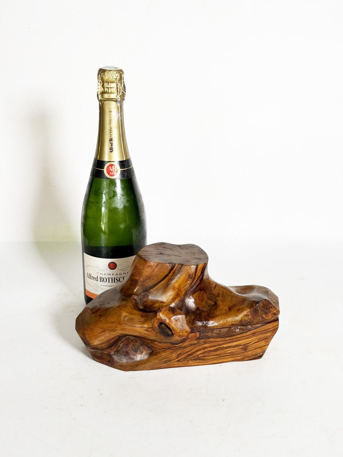 Olive Wood Box, France, 1960, Brutalist Style France photo Home Decor