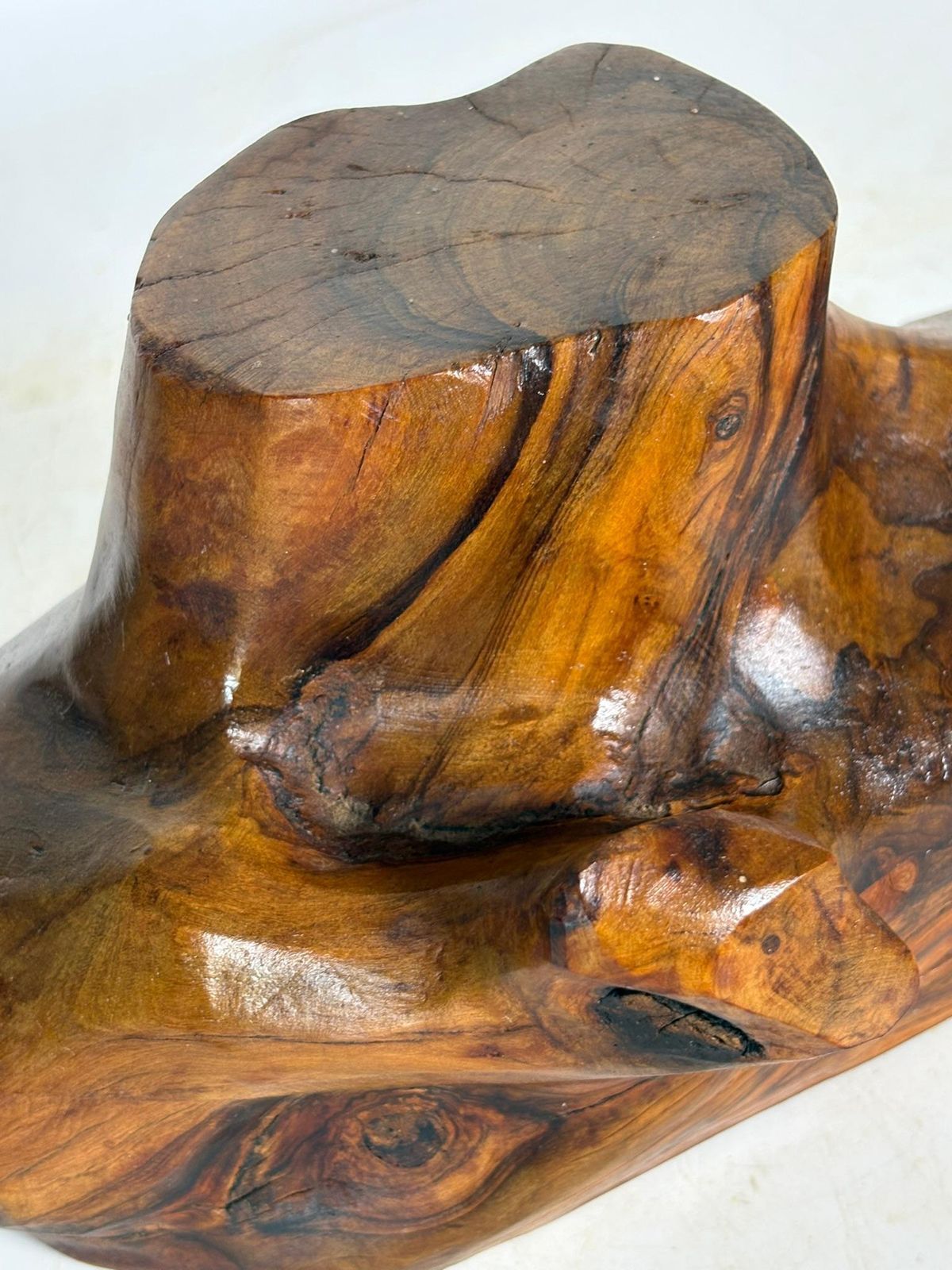 Olive Wood Box, France, 1960, Brutalist Style France photo vinterior