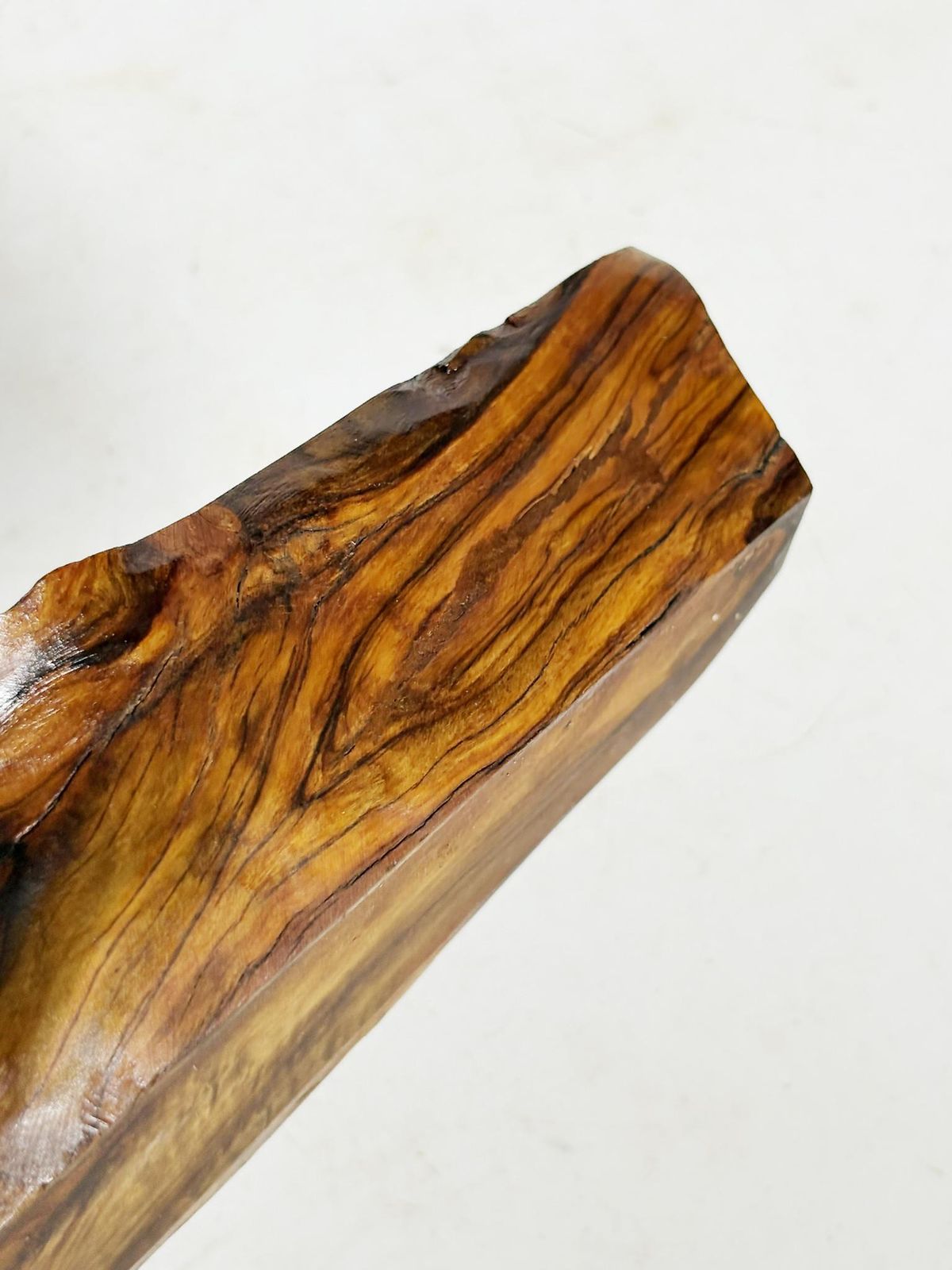 Olive Wood Box, France, 1960, Brutalist Style France photo vintage