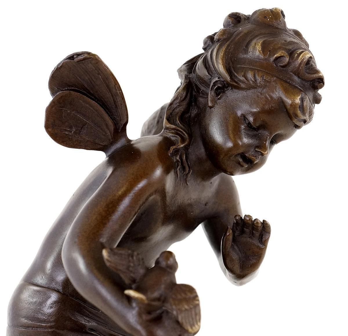 Art Nouveau Brown Patinated Bronze Fairy Sculpture photo Art