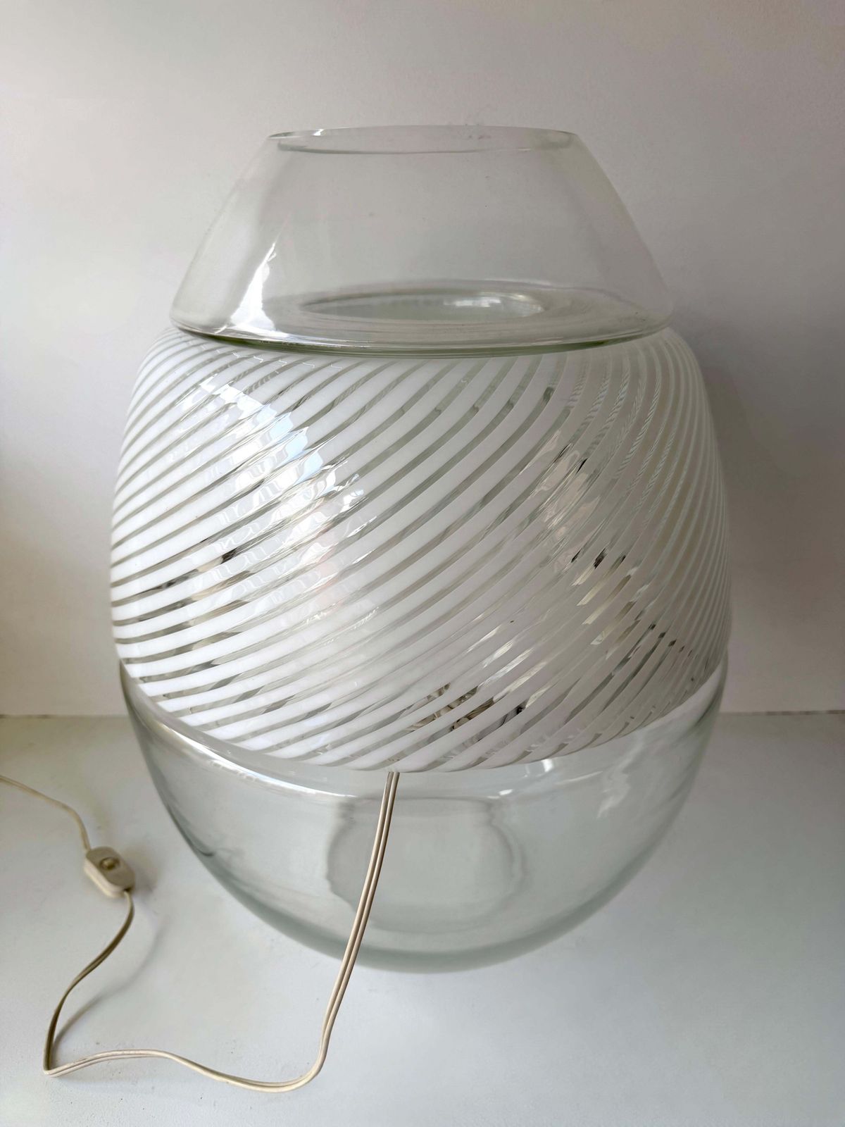 Lighting Lt 353 Egg Lamp Vase Murano Glass By Mazzega. Italy, 1970s photo