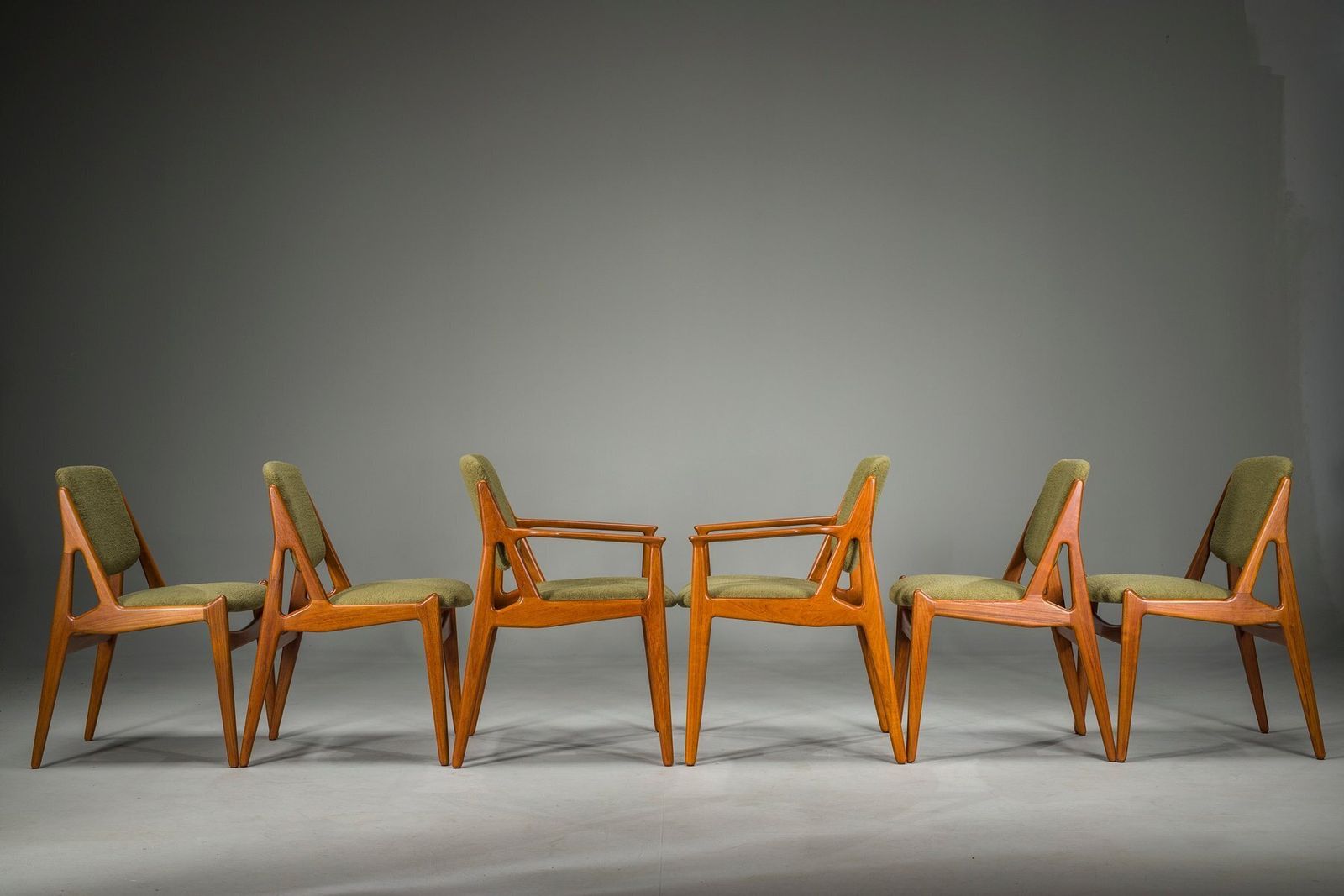 Danish Ella Chairs In Teak Attributed To Arne Vodder For Vamo Sønderborg, 1960s, Set Of 6 photo buy