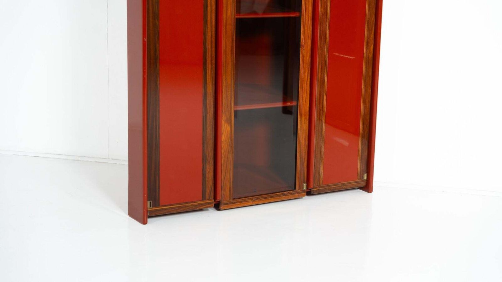 Pair Of Red Artona Bookcases By Afra And Tobia Scarpa, Maxalto, 1960s photo 10655.0