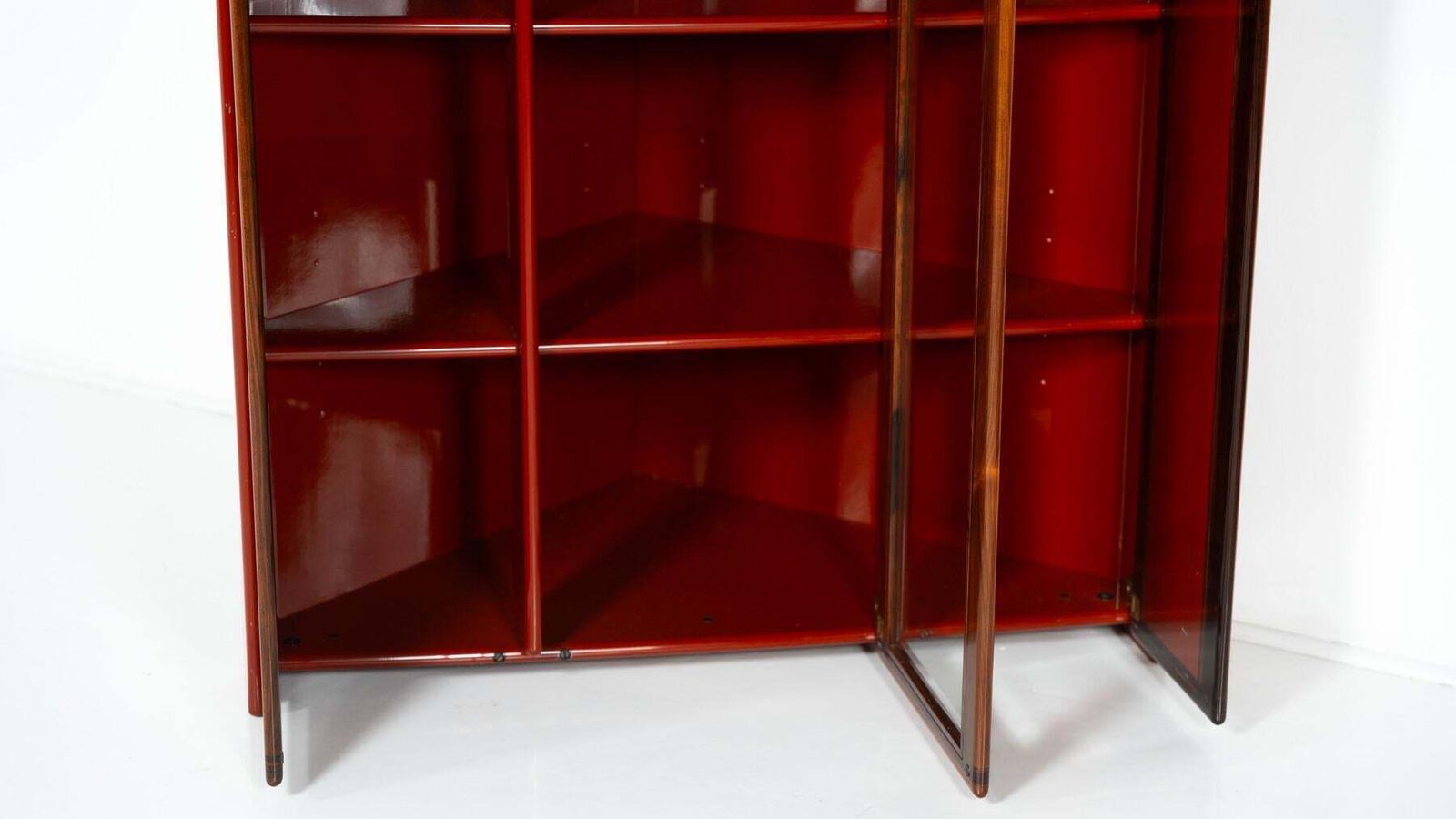 photo buy Pair Of Red Artona Bookcases By Afra And Tobia Scarpa, Maxalto, 1960s