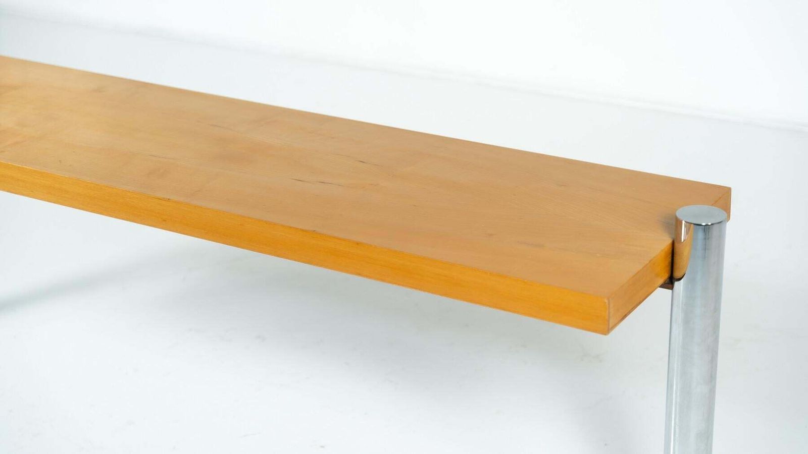 photo furniture Console In Ash Wood And Metal Attributed To Sergio Asti For Poltronova, 1970s