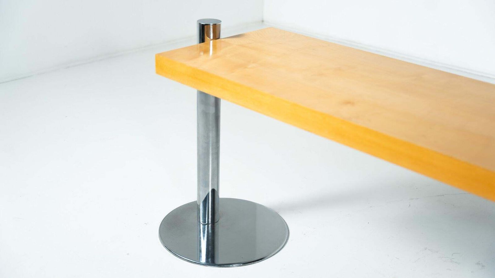 5015.0 Console In Ash Wood And Metal Attributed To Sergio Asti For Poltronova, 1970s photo
