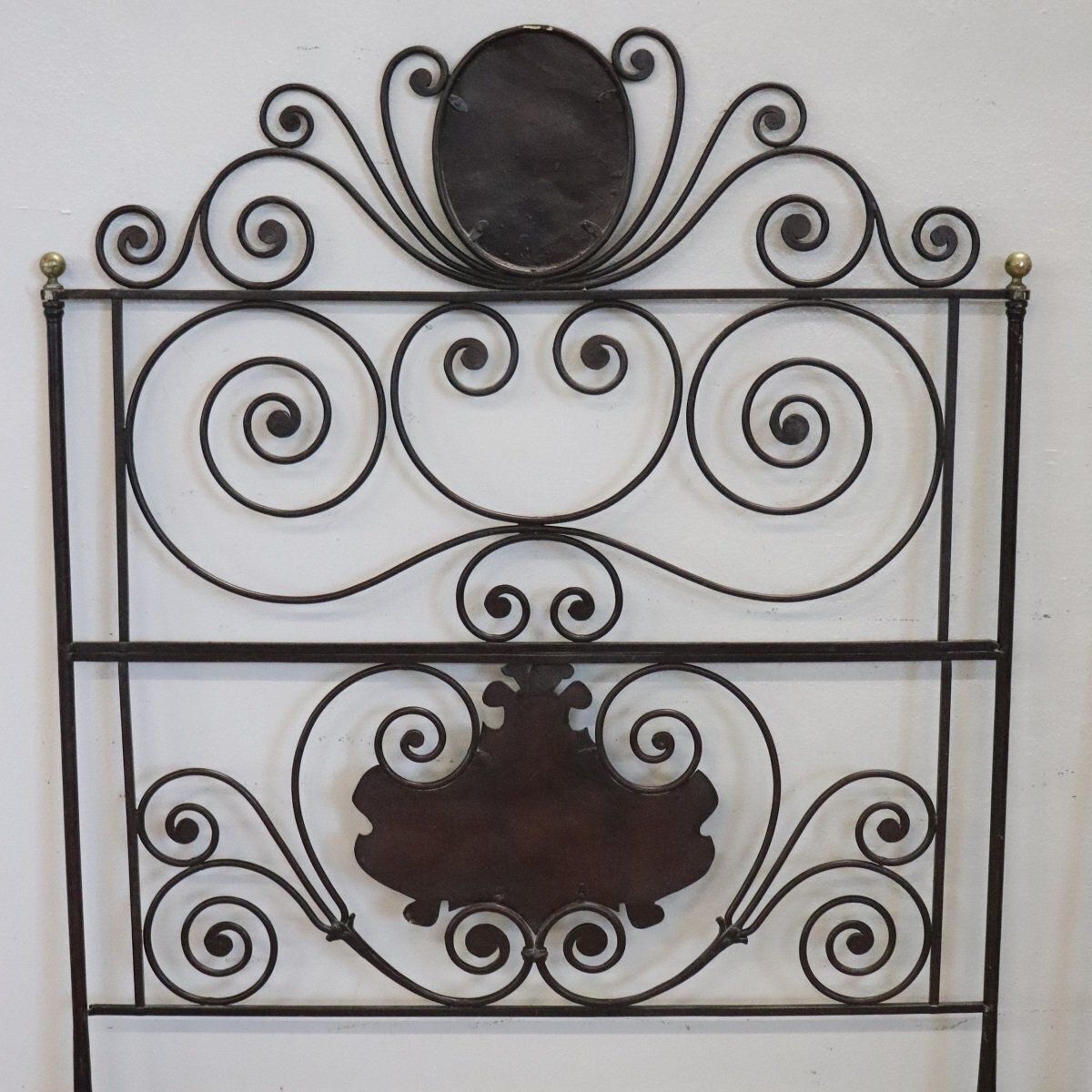 Antique Early 19th Century Headboards In Wrought Iron, Set Of 2 photo for sale
