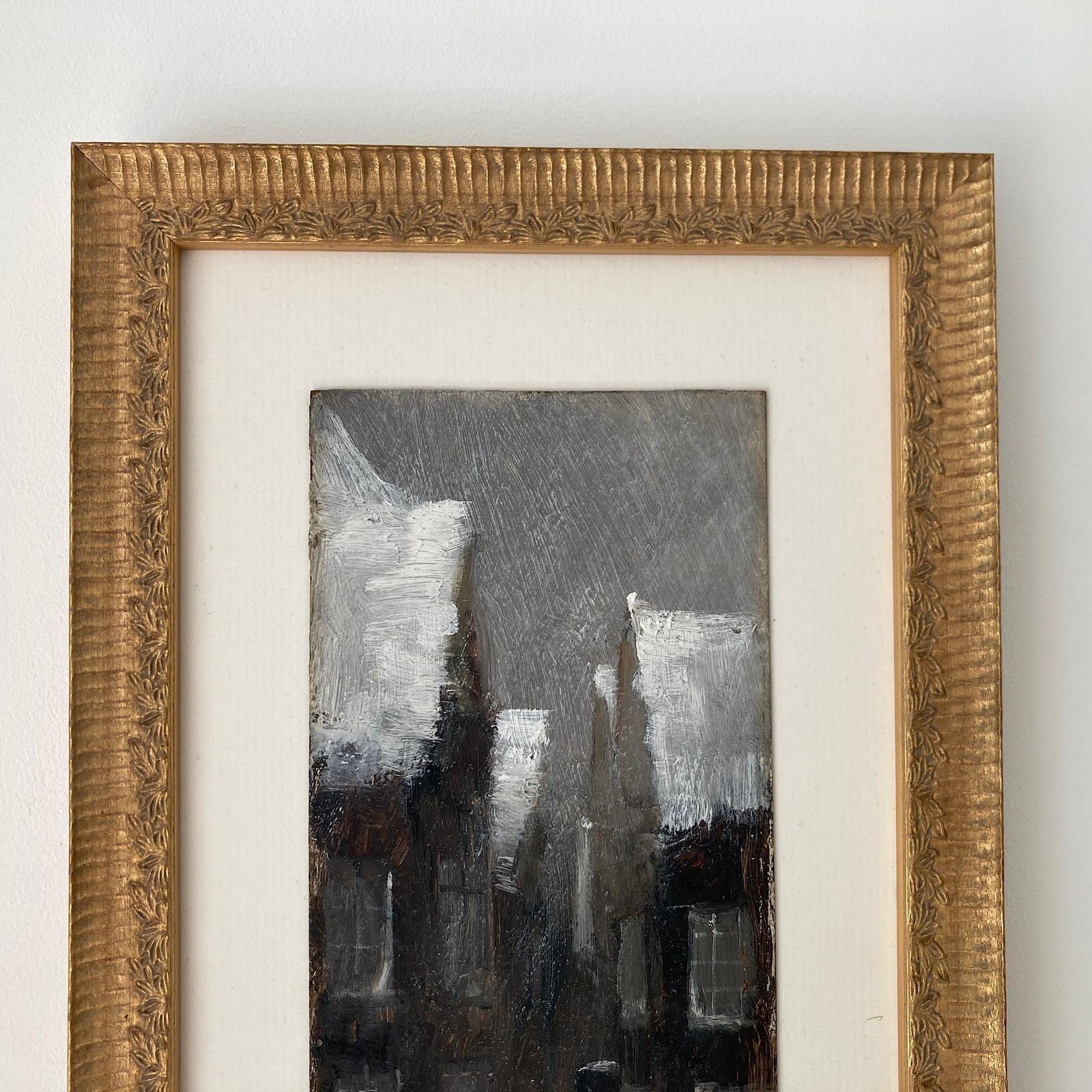 Winter Townscape   Antique Oil Painting Late 19th Century Italian Austrian Artist photo buy