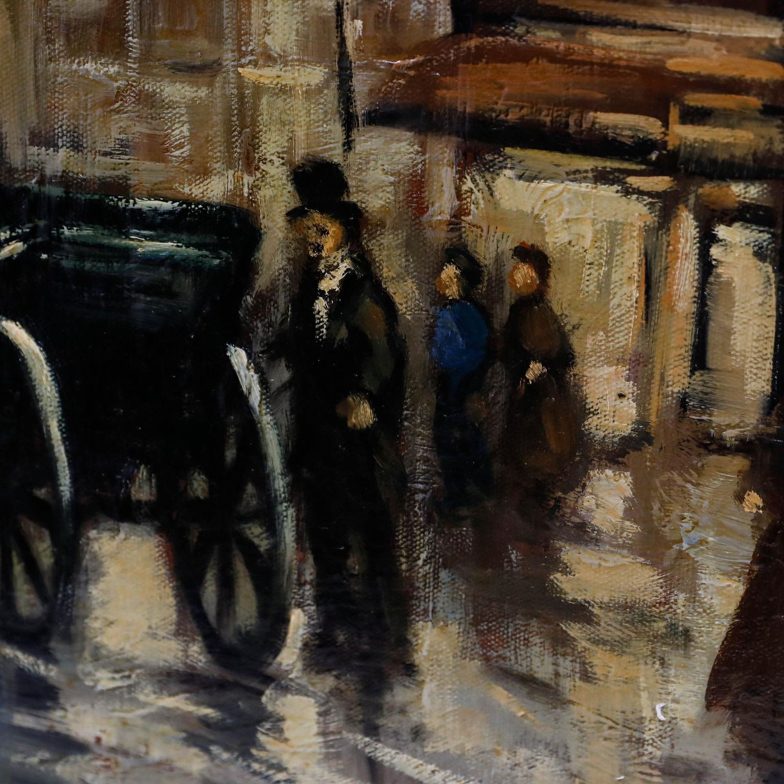 Jacob London (1872 1953)   Early 20th Century Oil, Parisian Street Scene photo 350.0