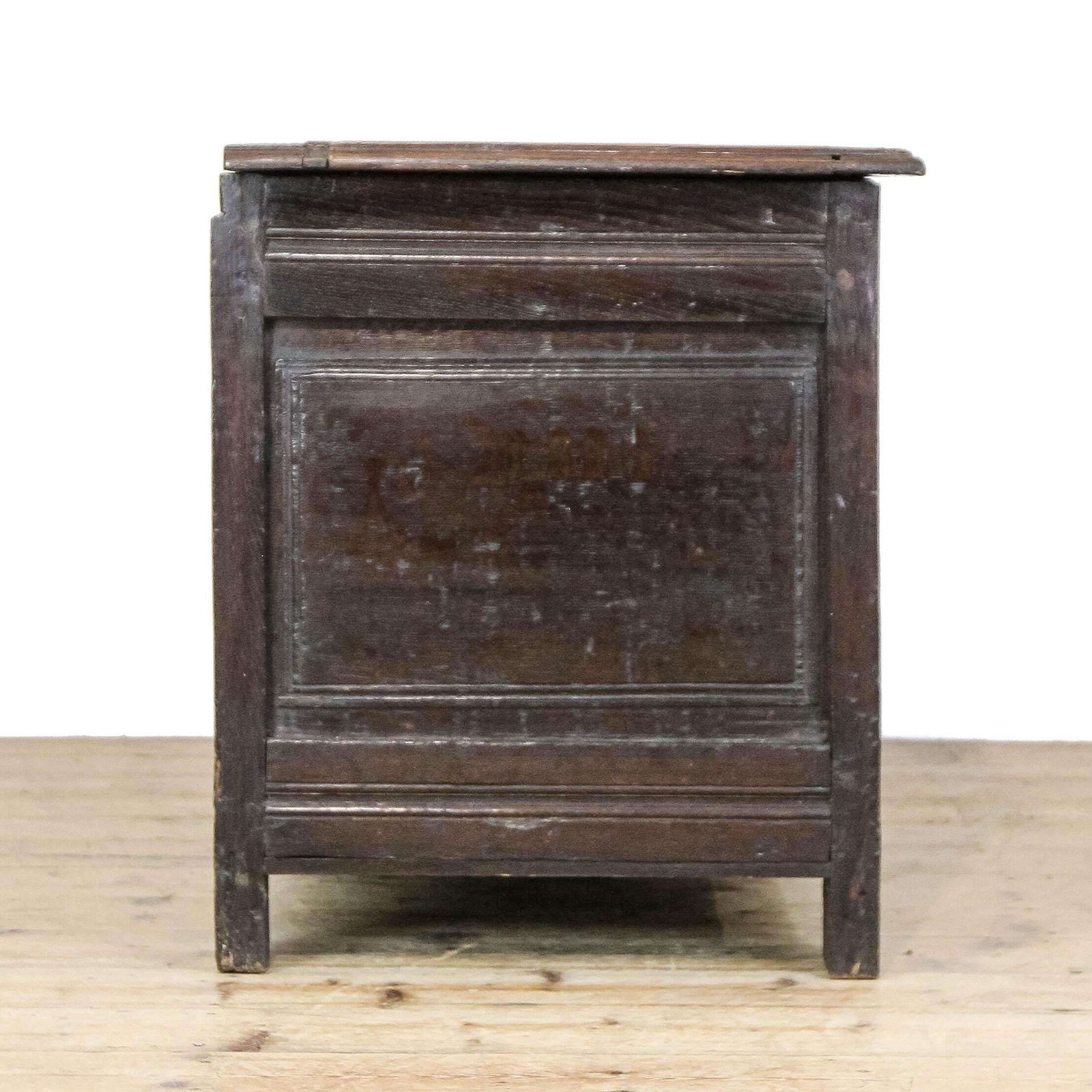 Antique 19th Century Oak Coffer | Antique Furniture | Antique Trunk | Antique Oak Blanket Box | Antique Storage (M 6696) photo vintage