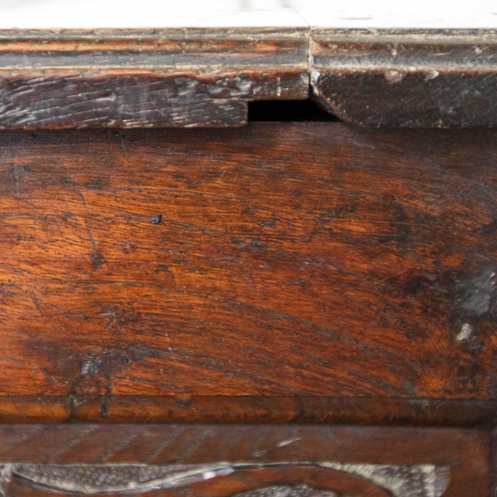 725.0 Antique Carved Oak Coffer | Antique Furniture | Antique Trunk | Antique Oak Blanket Box | Antique Storage (M 6777) photo