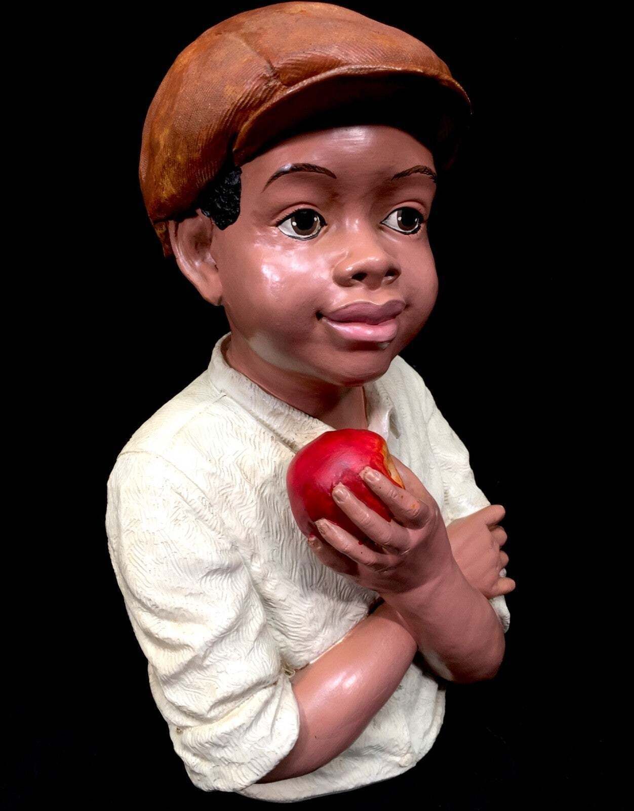 Vintage “Callek” Boy With Apple Statue / Tabletop Counter Display Mannequin