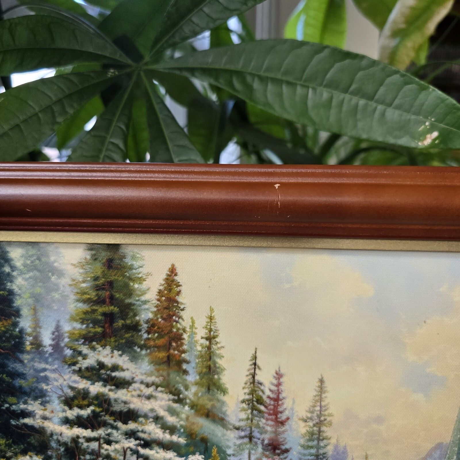 photo furniture Thomas Kinkade Limited Edition Dogwood Chapel Illuminating Canvas Print Rare
