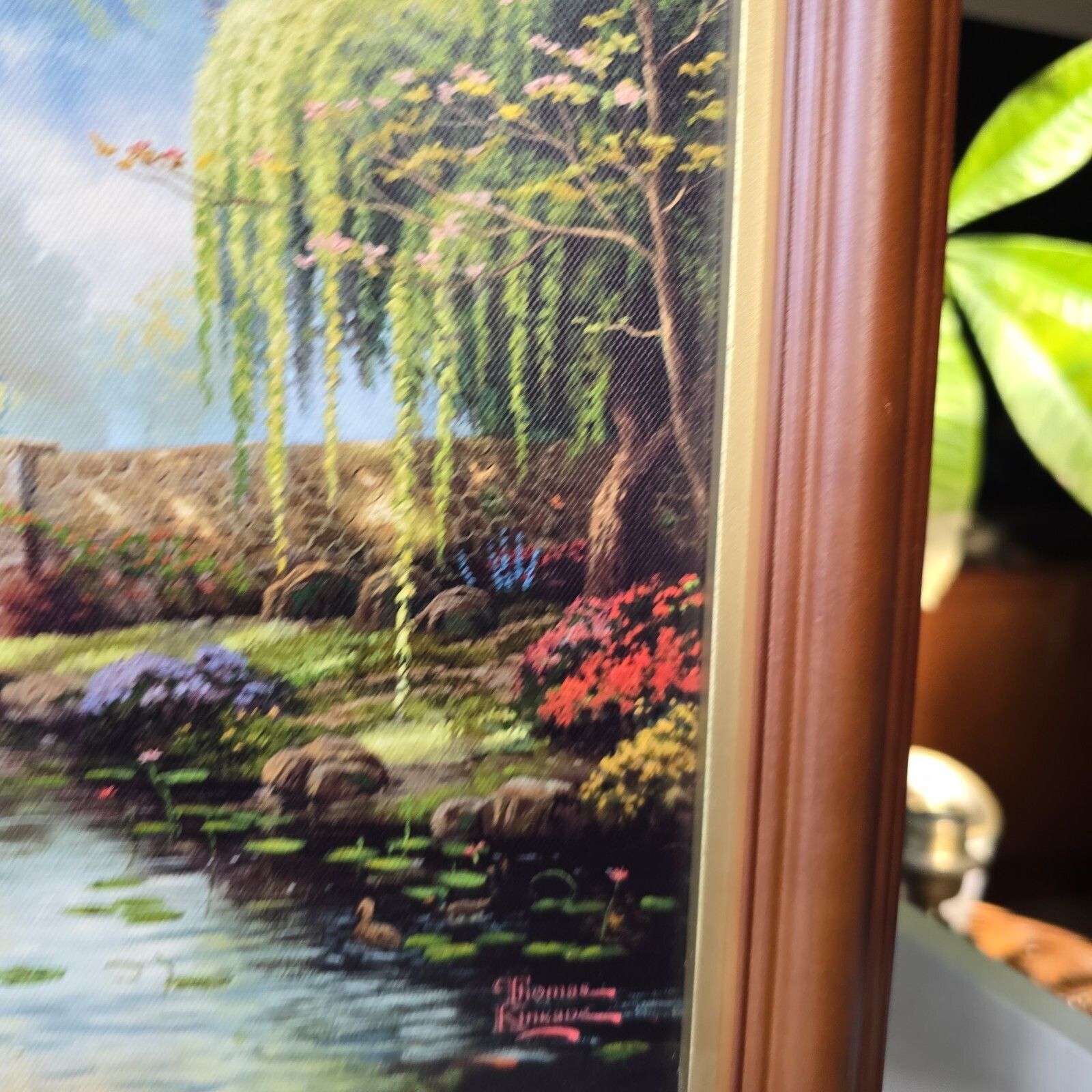 photo for sale Thomas Kinkade Limited Edition Dogwood Chapel Illuminating Canvas Print Rare
