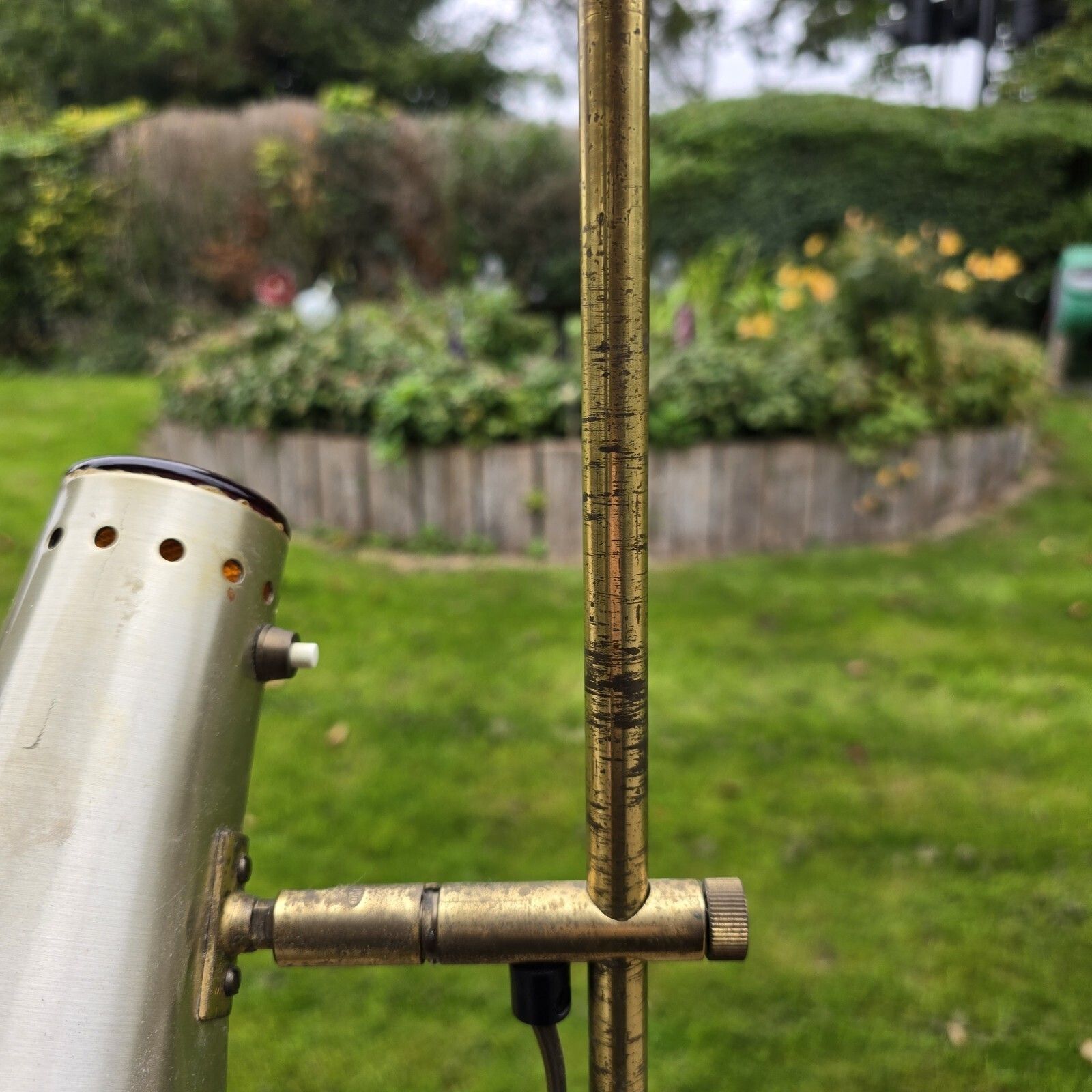 Lighting Vintage 70s Brass Floor Lamp Vitrika Denmark Mcm Reading Adjustable 2lights Rare photo